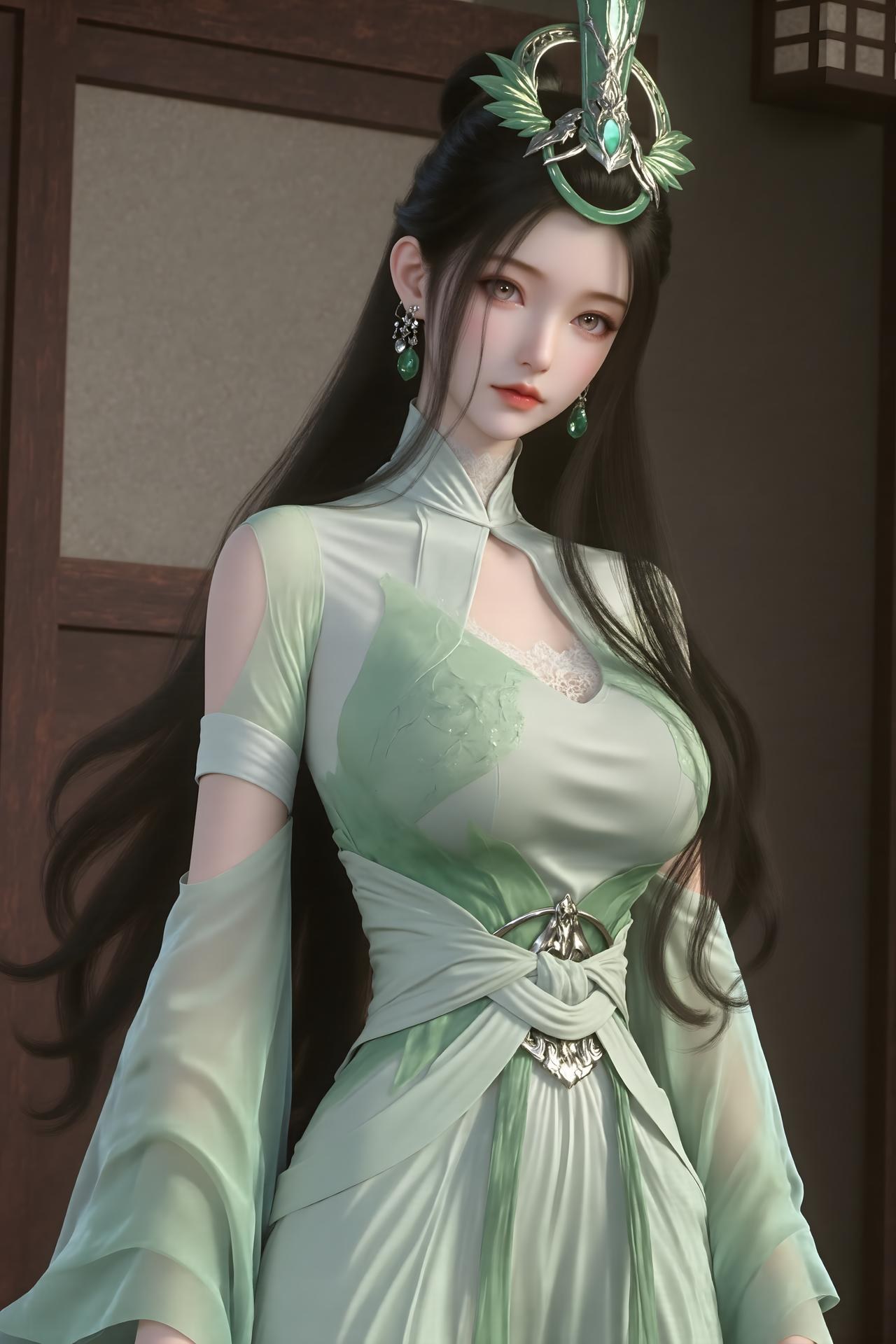 AI Porn - 陆嫁嫁：古风角色寫真長髮AI成人向圖集 61P