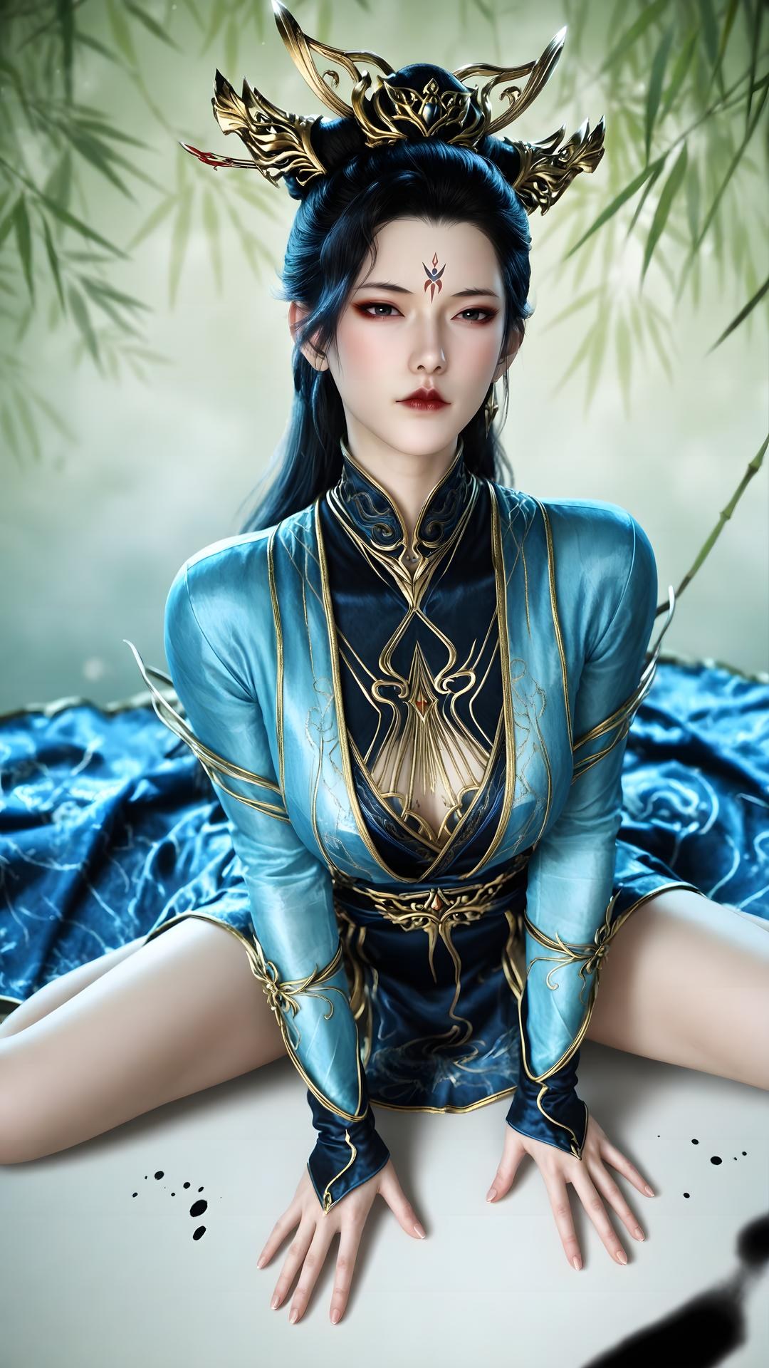 AI Porn - 裘蝶衣：古风角色寫真長髮AI成人向圖集 71P