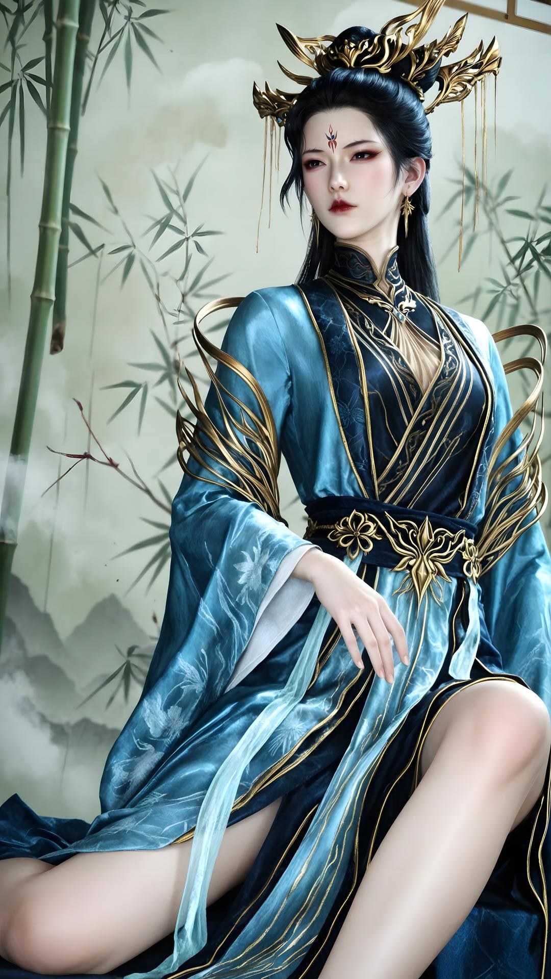 AI Porn - 裘蝶衣：古风角色寫真長髮AI成人向圖集 71P