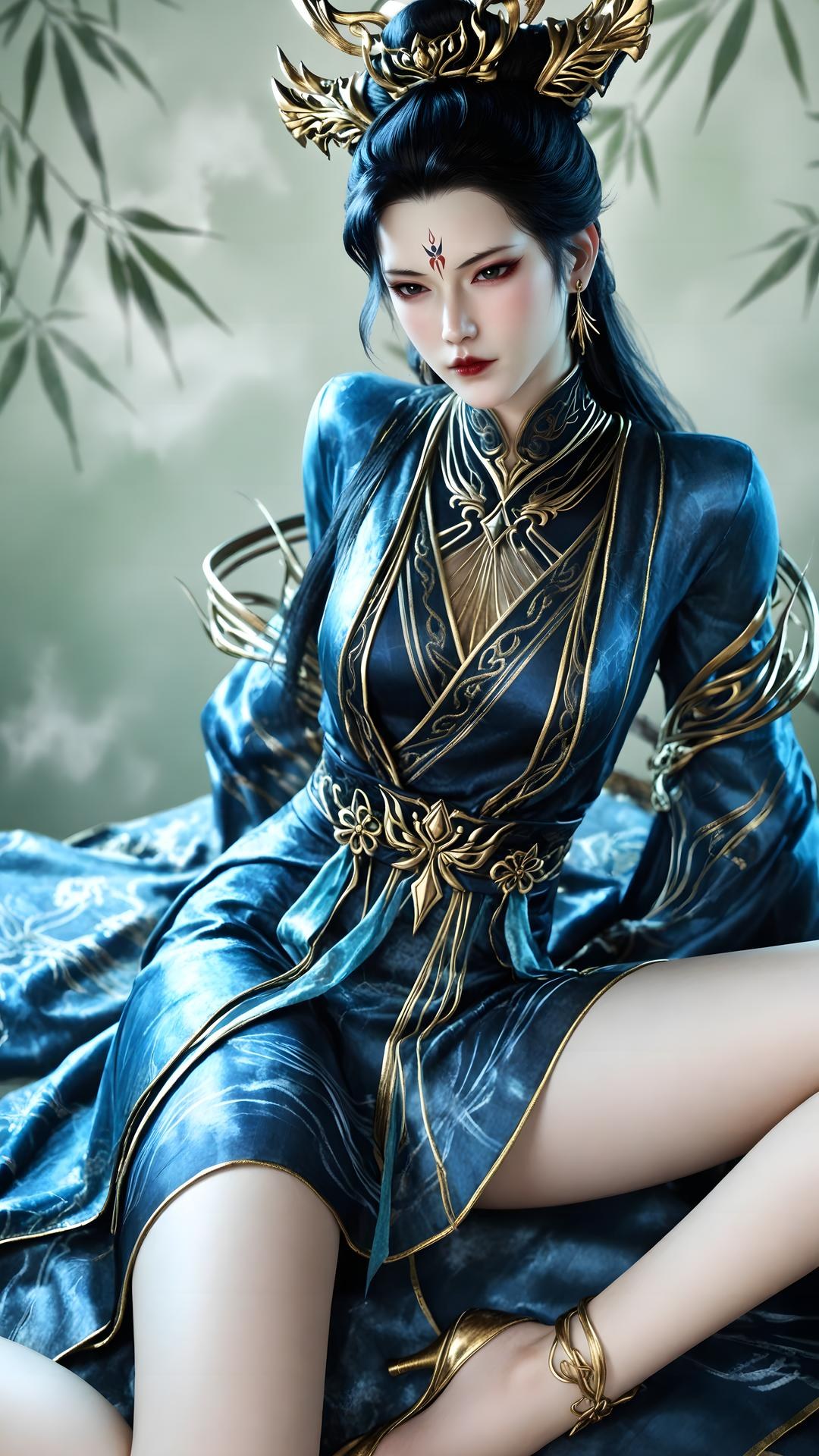 AI Porn - 裘蝶衣：古风角色寫真長髮AI成人向圖集 71P