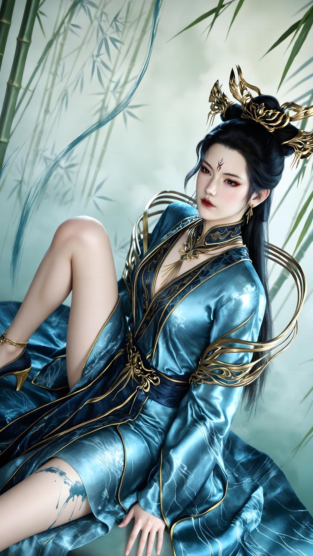 AI Porn - 裘蝶衣：古风角色寫真長髮AI成人向圖集 71P