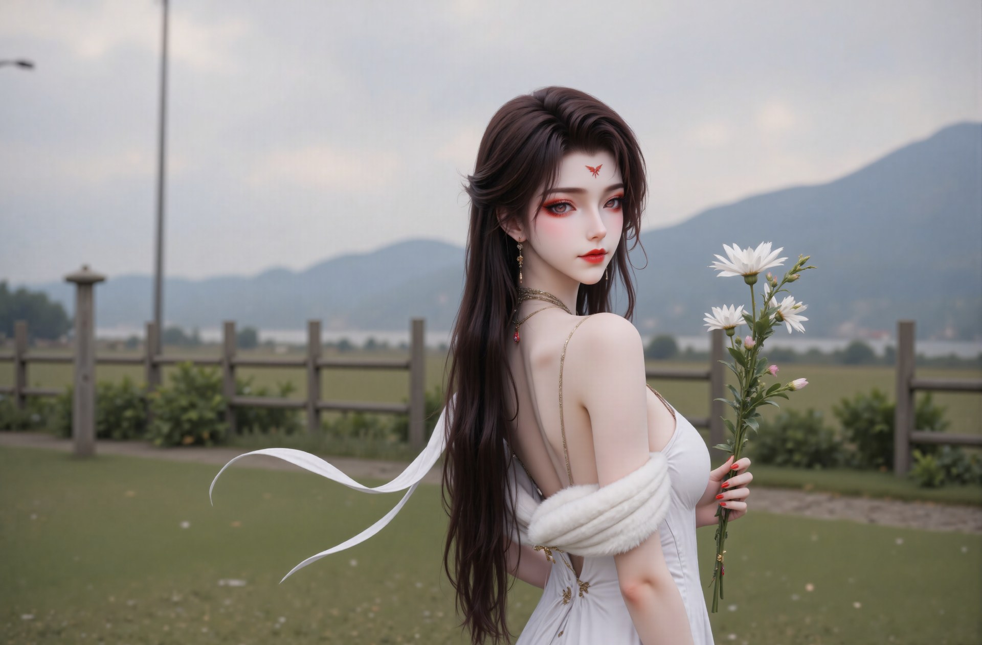 AI Porn - 西迪：古风角色写真长发AI成人向图集 71P