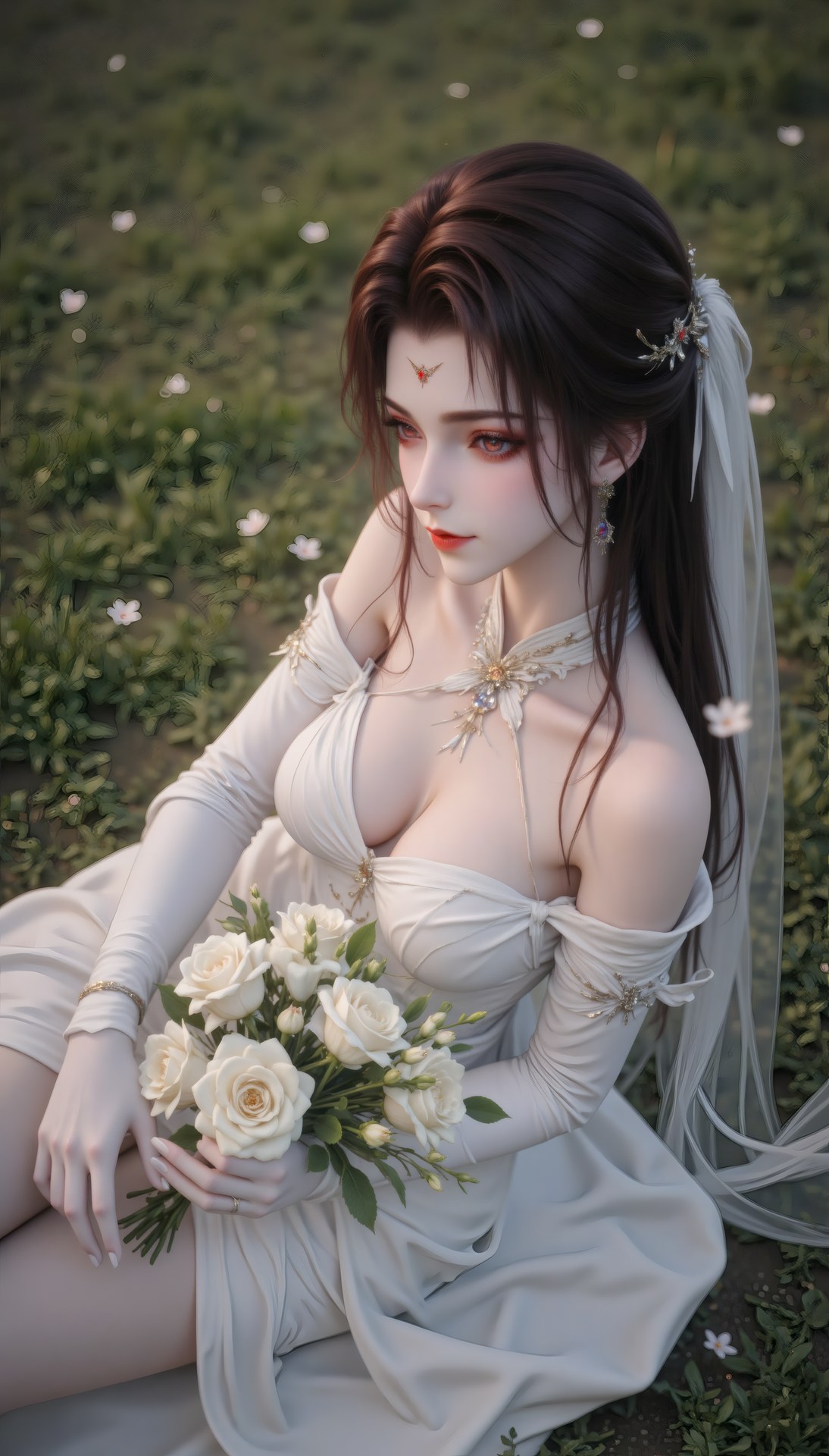 AI Porn - 西迪：古风角色写真长发AI成人向图集 71P