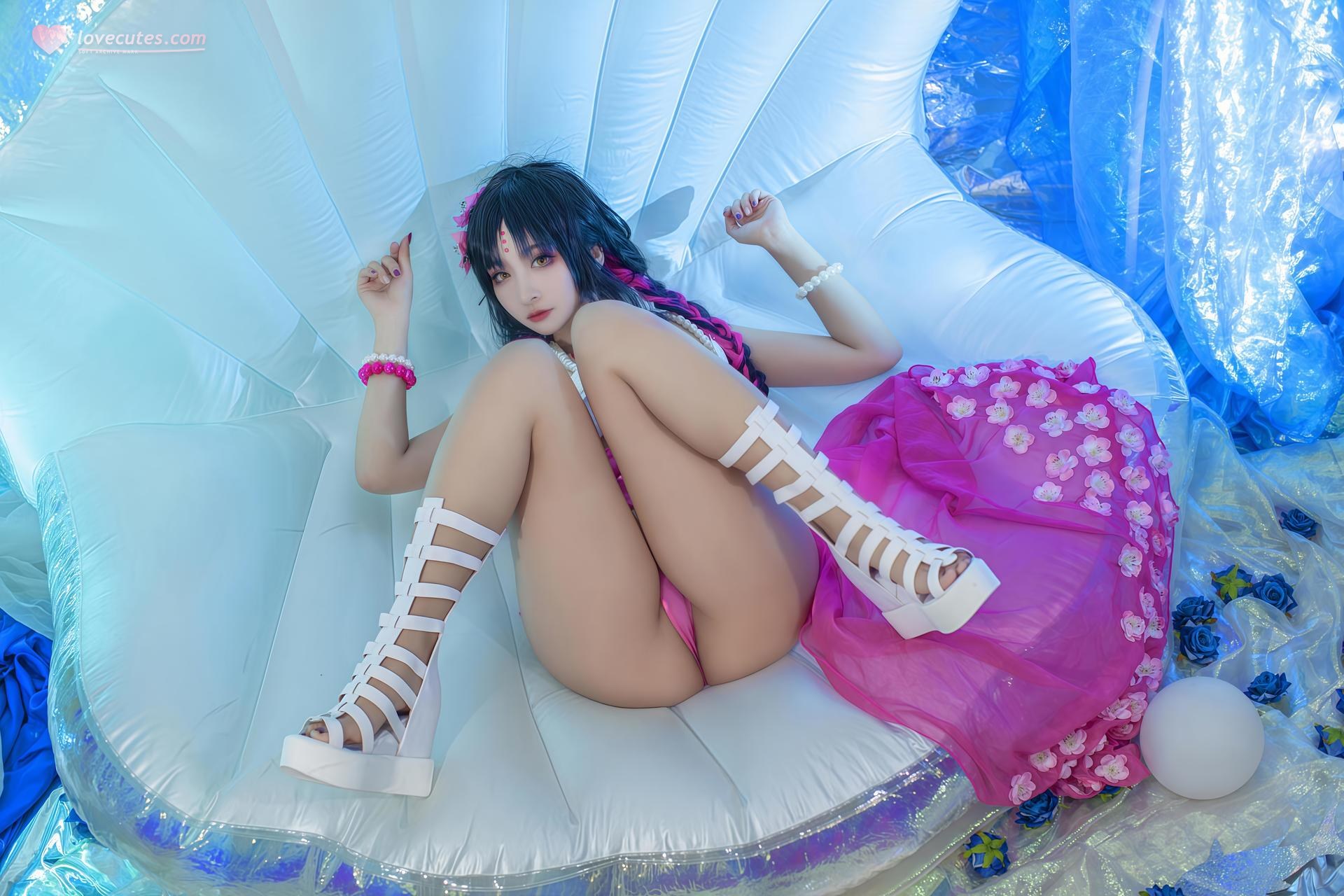 [cosplay] 洛璃LoLiSAMA - 杀生院泳装角色還原美腿 34P