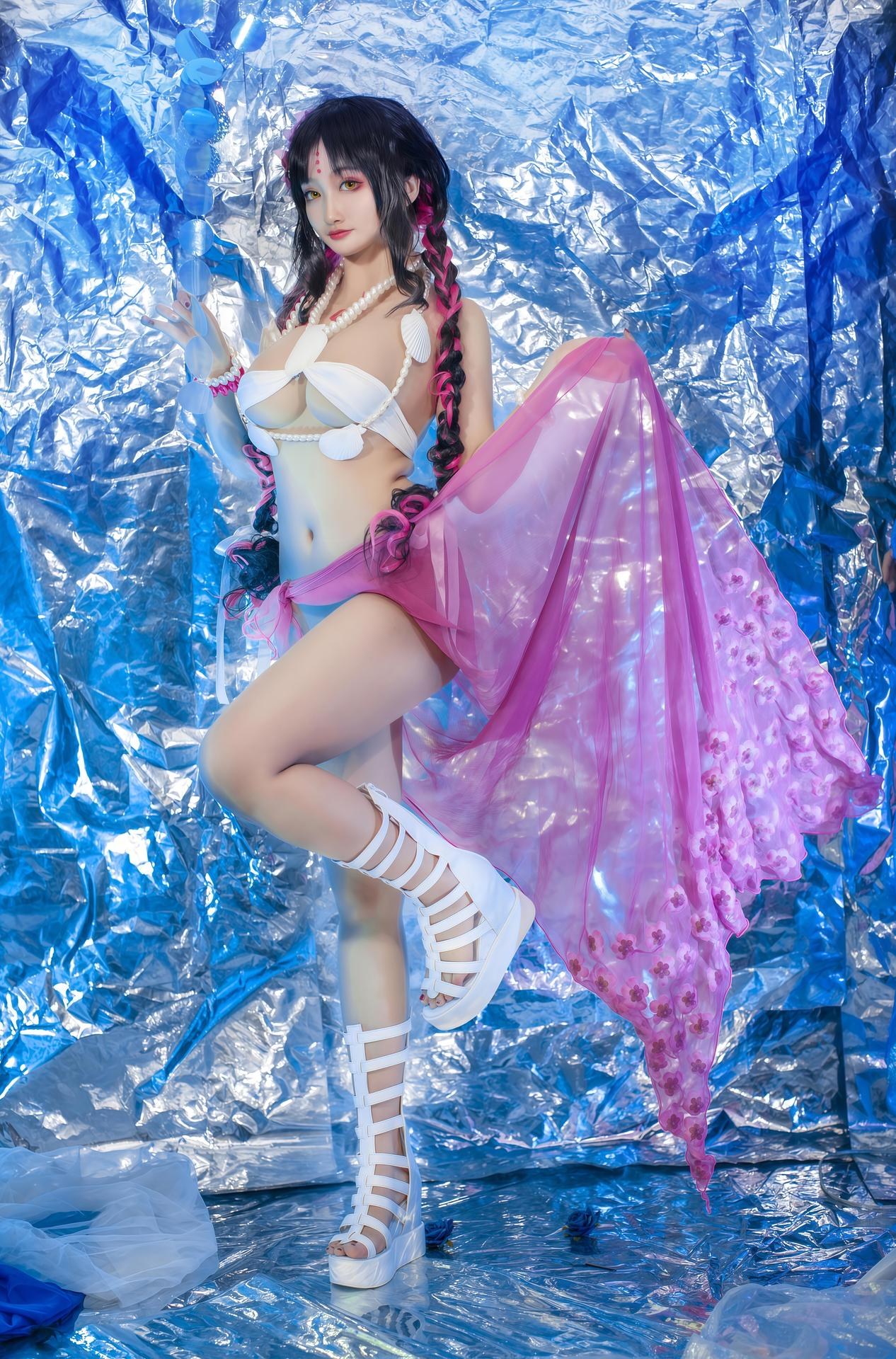 [cosplay] 洛璃LoLiSAMA - 杀生院泳装角色還原美腿 34P