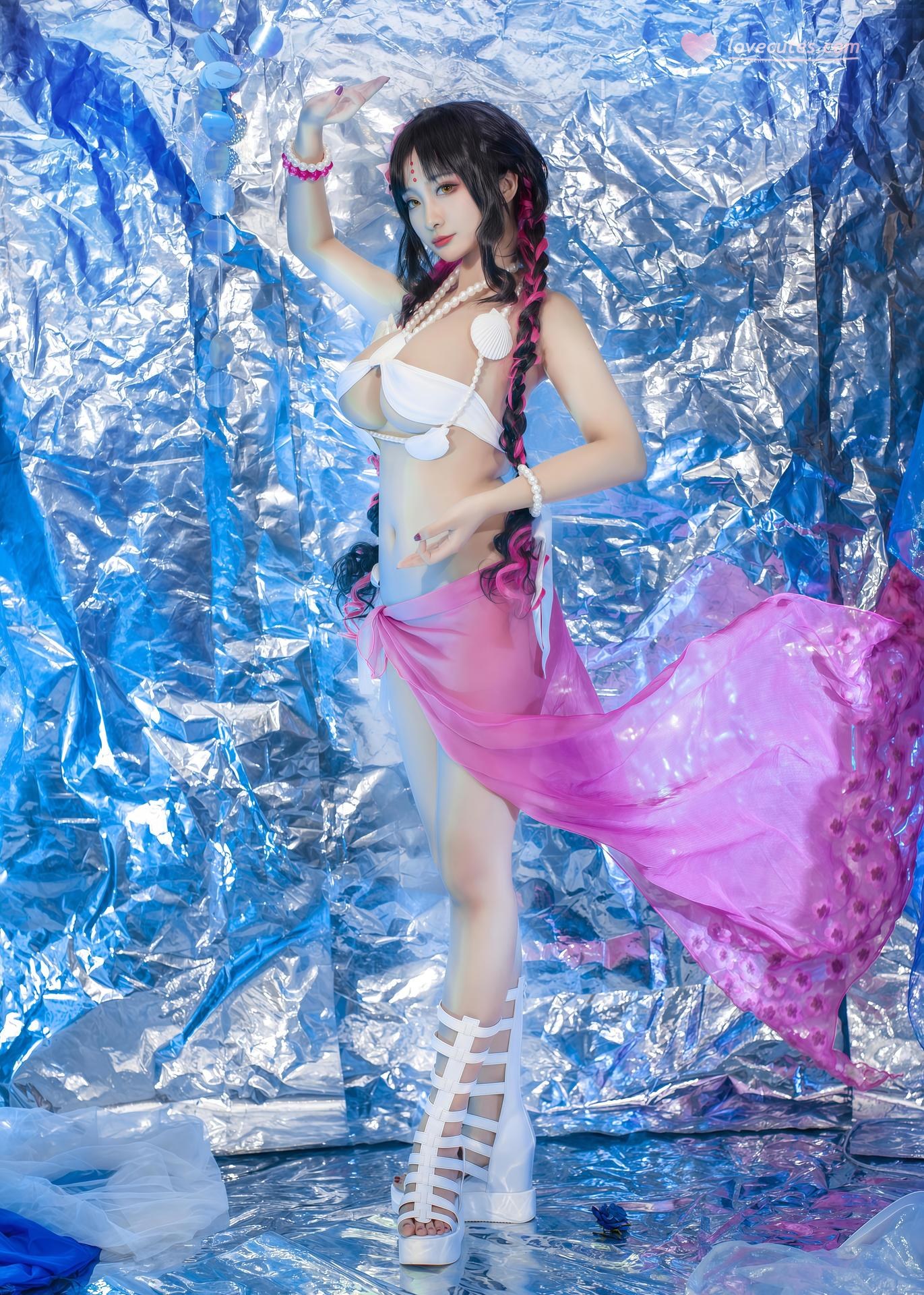 [cosplay] 洛璃LoLiSAMA - 杀生院泳装角色還原美腿 34P