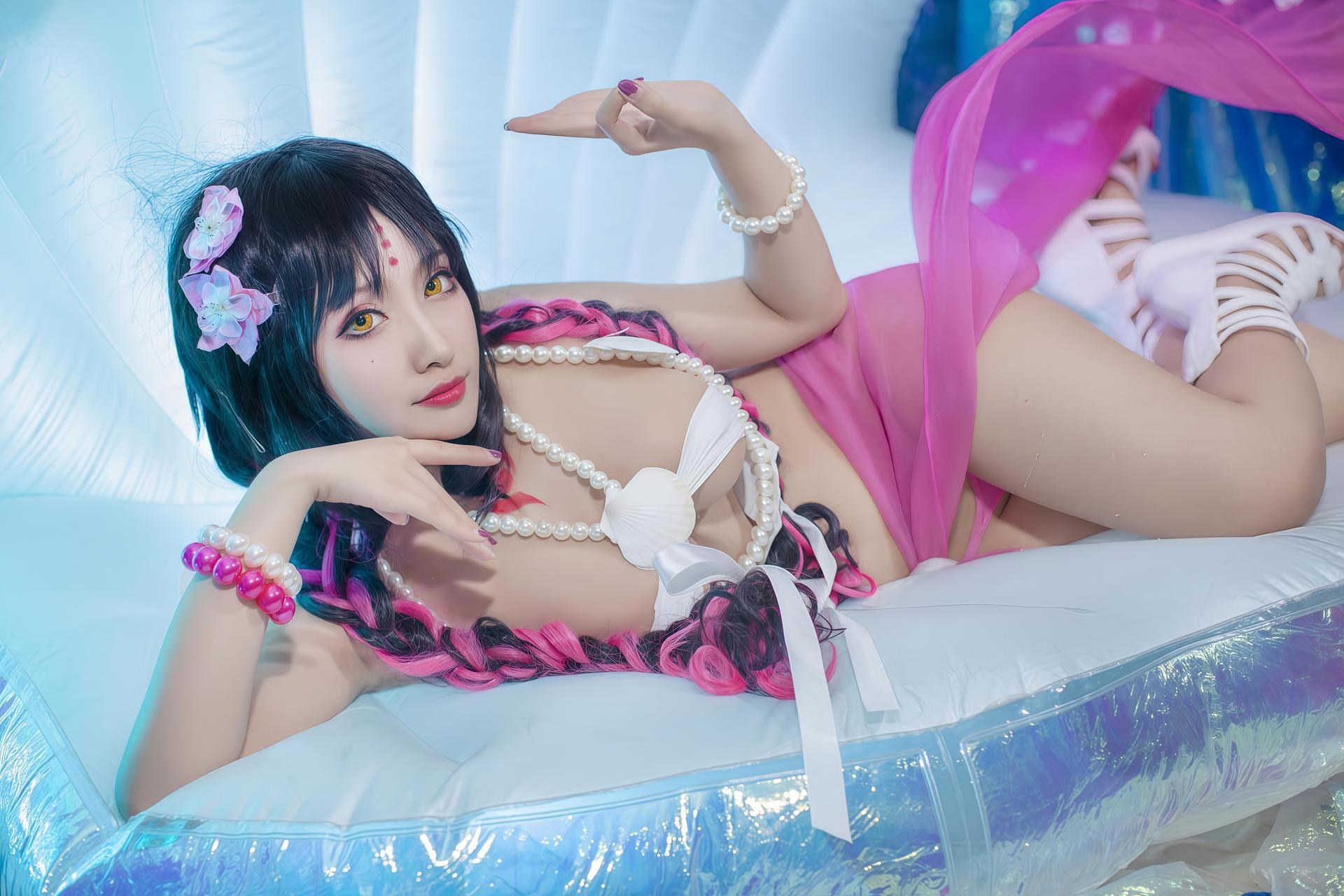 [cosplay] 洛璃LoLiSAMA - 杀生院泳装角色還原美腿 34P