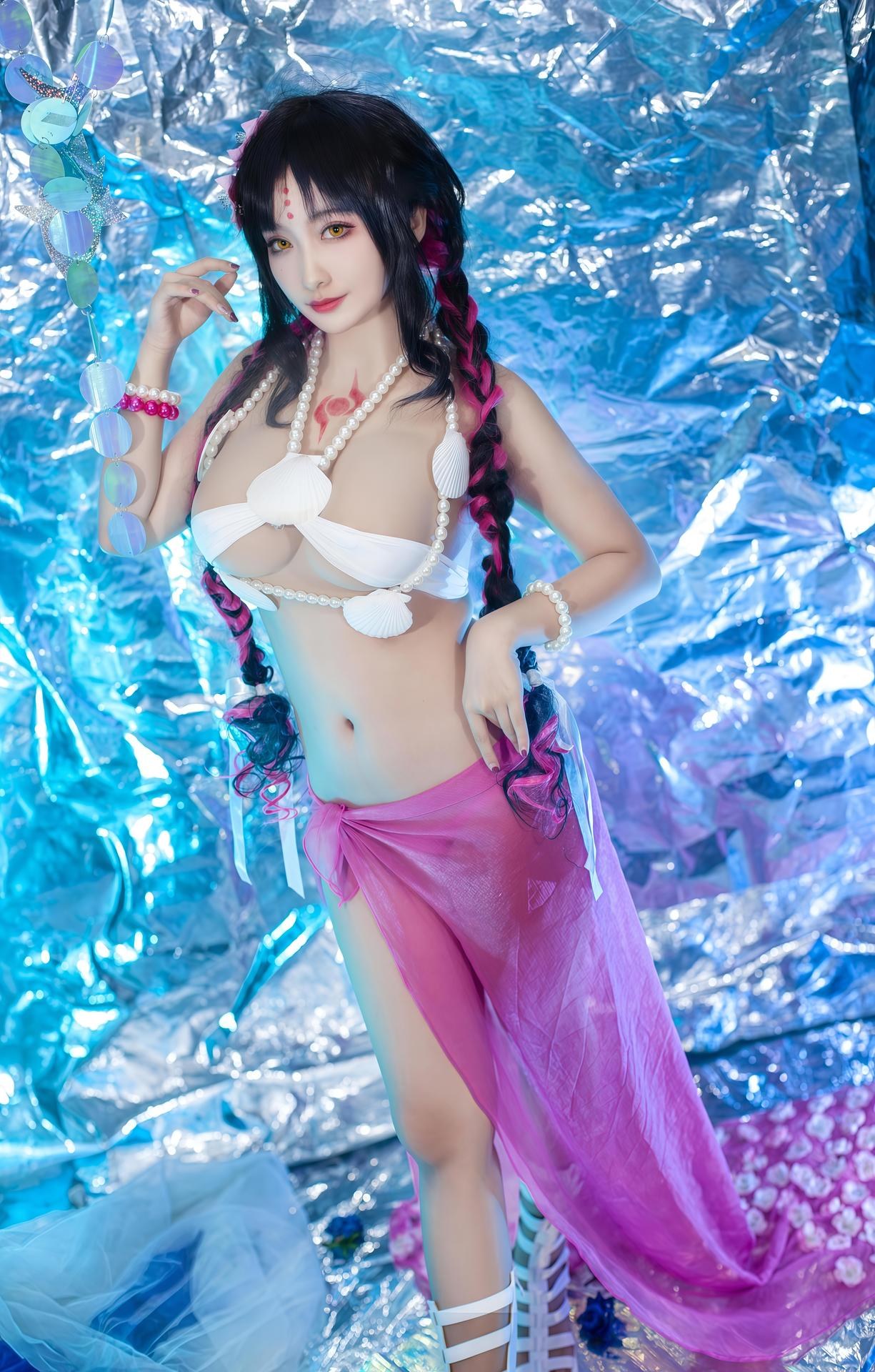 [cosplay] 洛璃LoLiSAMA - 杀生院泳装角色還原美腿 34P