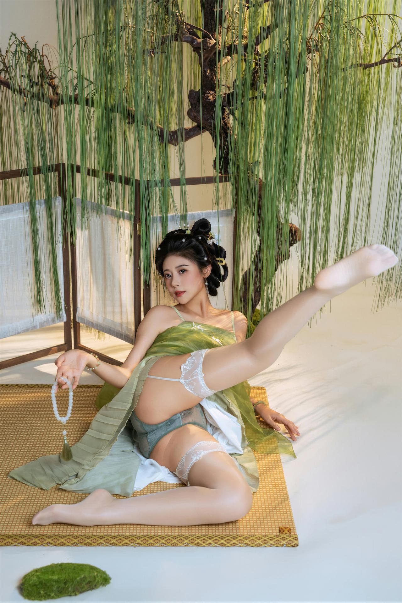 [Cosplay] Naixi Nice - Shicui green hanfu set 90P1V