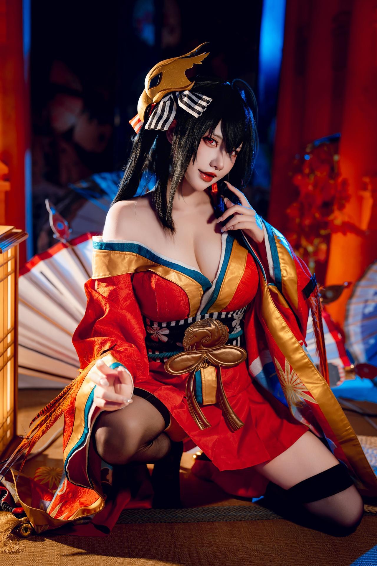 [cosplay] 是一只熊仔吗 - 大凤：大凤和服角色還原美腿大尺度 50P