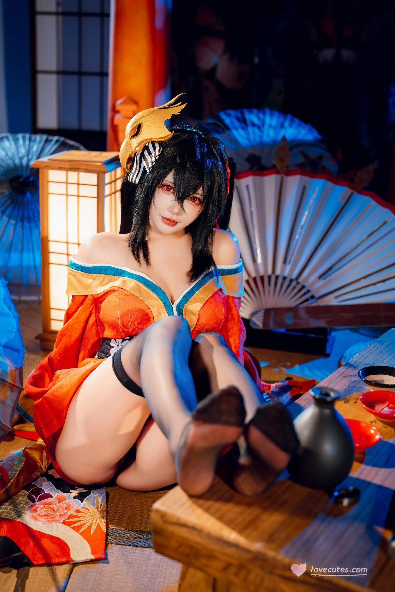 [cosplay] 是一只熊仔吗 - 大凤：大凤和服角色還原美腿大尺度 50P