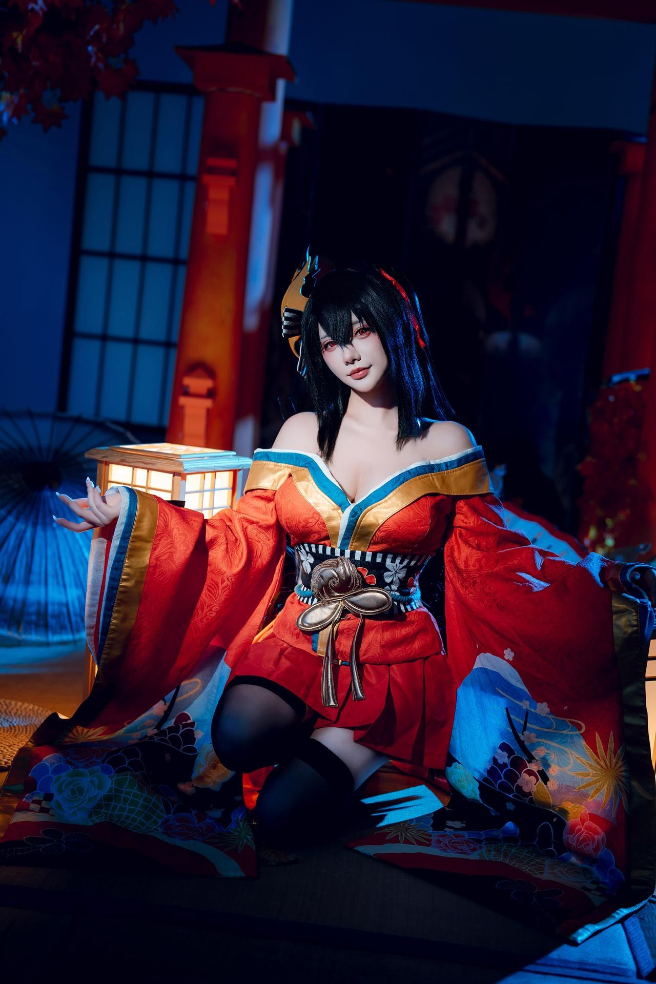 [cosplay] 是一只熊仔吗 - 大凤：大凤和服角色還原美腿大尺度 50P