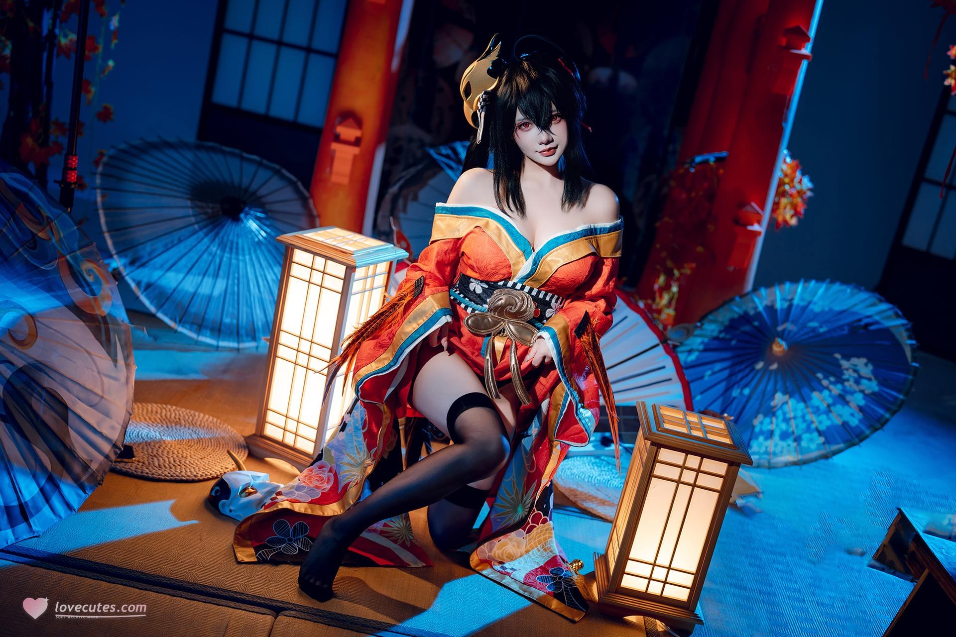 [cosplay] 是一只熊仔吗 - 大凤：大凤和服角色還原美腿大尺度 50P