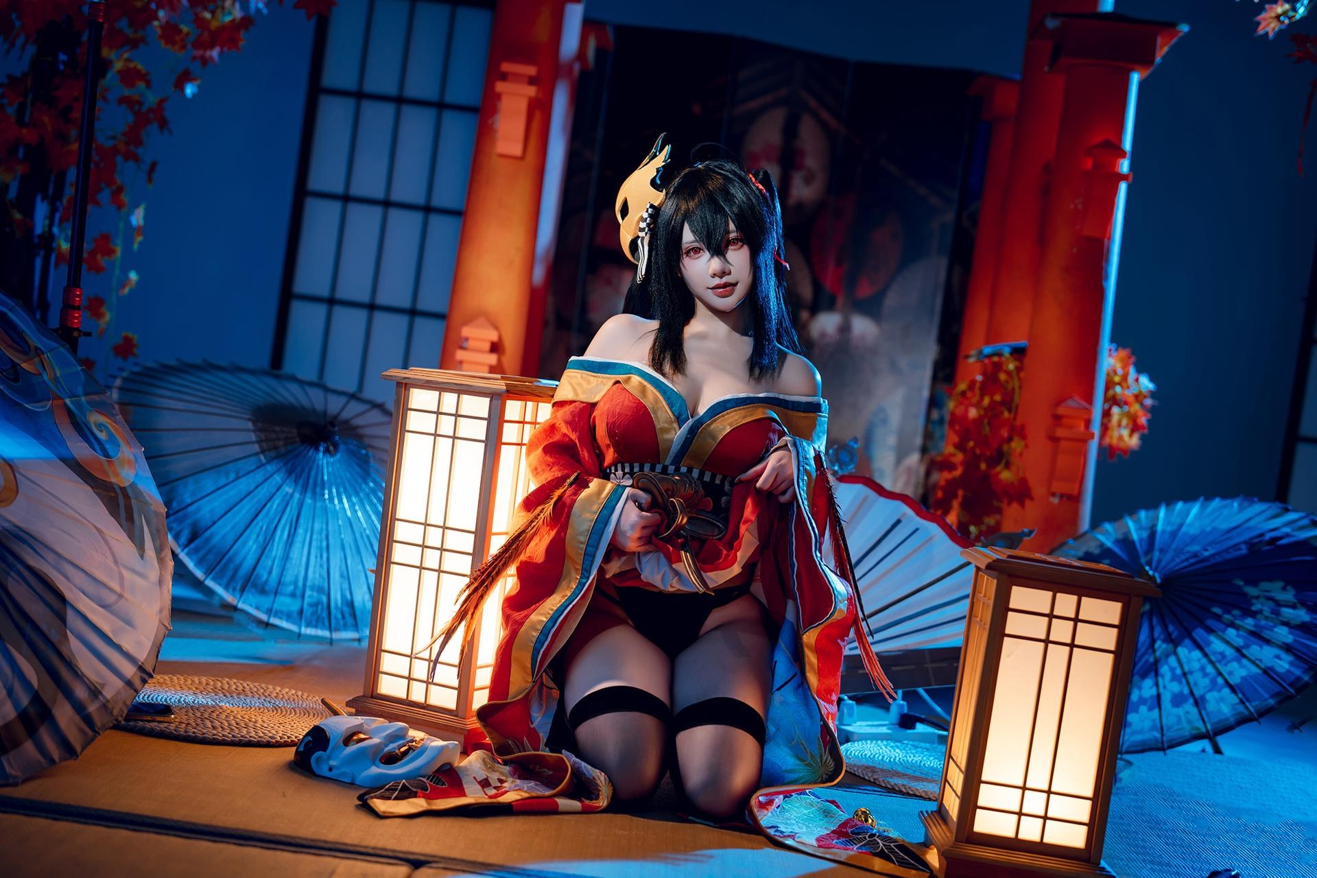 [cosplay] 是一只熊仔吗 - 大凤：大凤和服角色還原美腿大尺度 50P