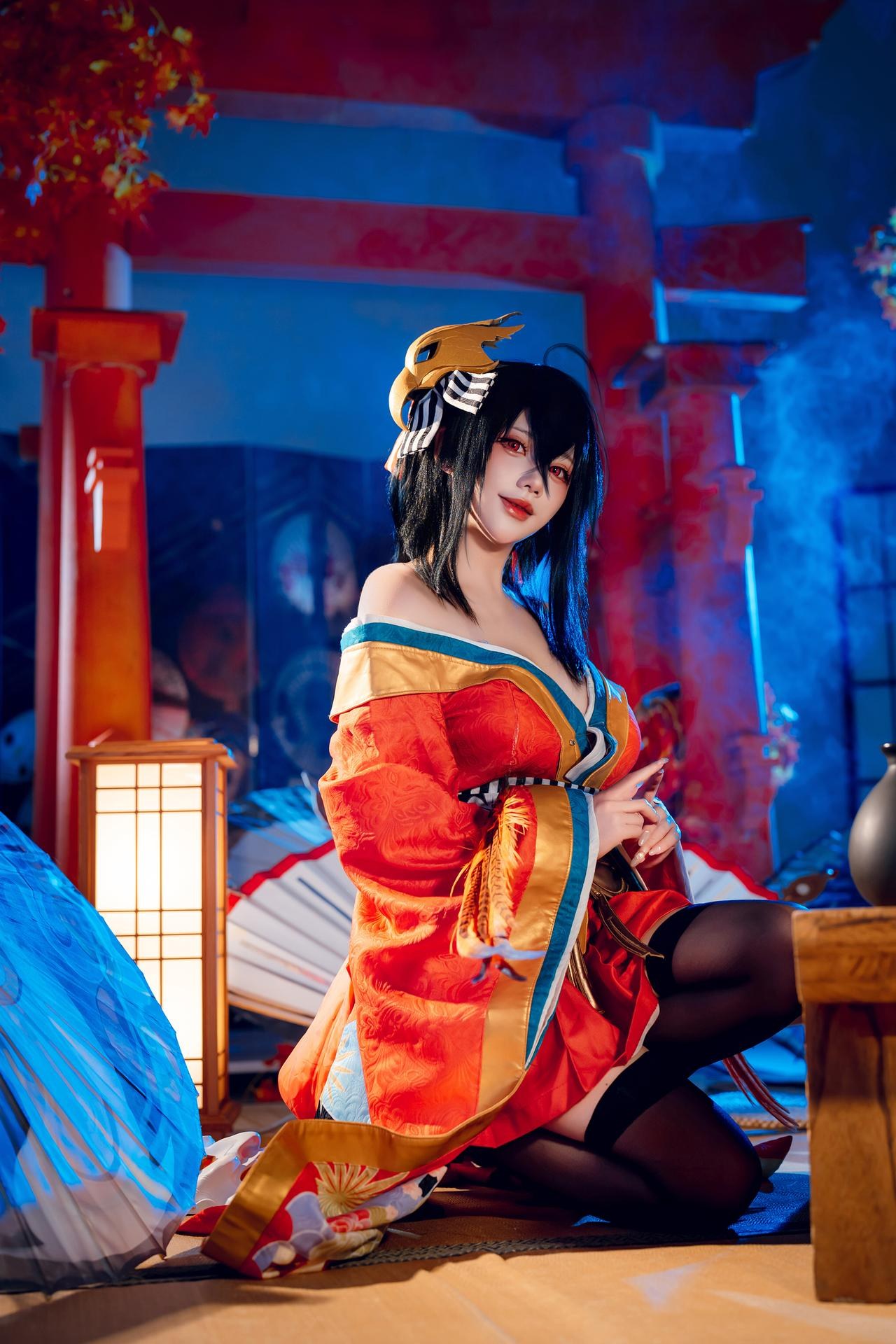 [cosplay] 是一只熊仔吗 - 大凤：大凤和服角色還原美腿大尺度 50P