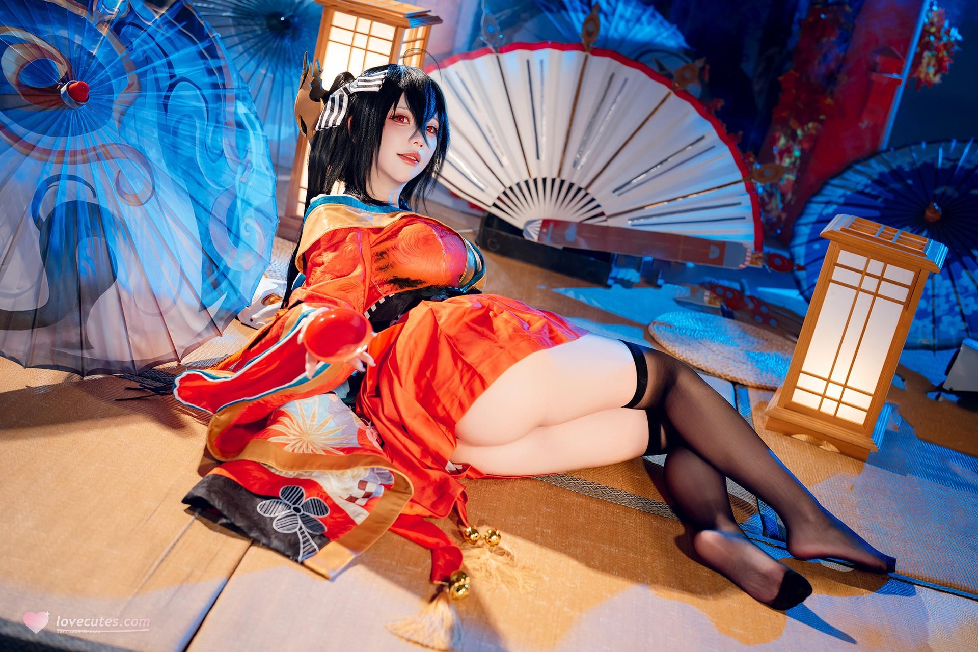 [cosplay] 是一只熊仔吗 - 大凤：大凤和服角色還原美腿大尺度 50P