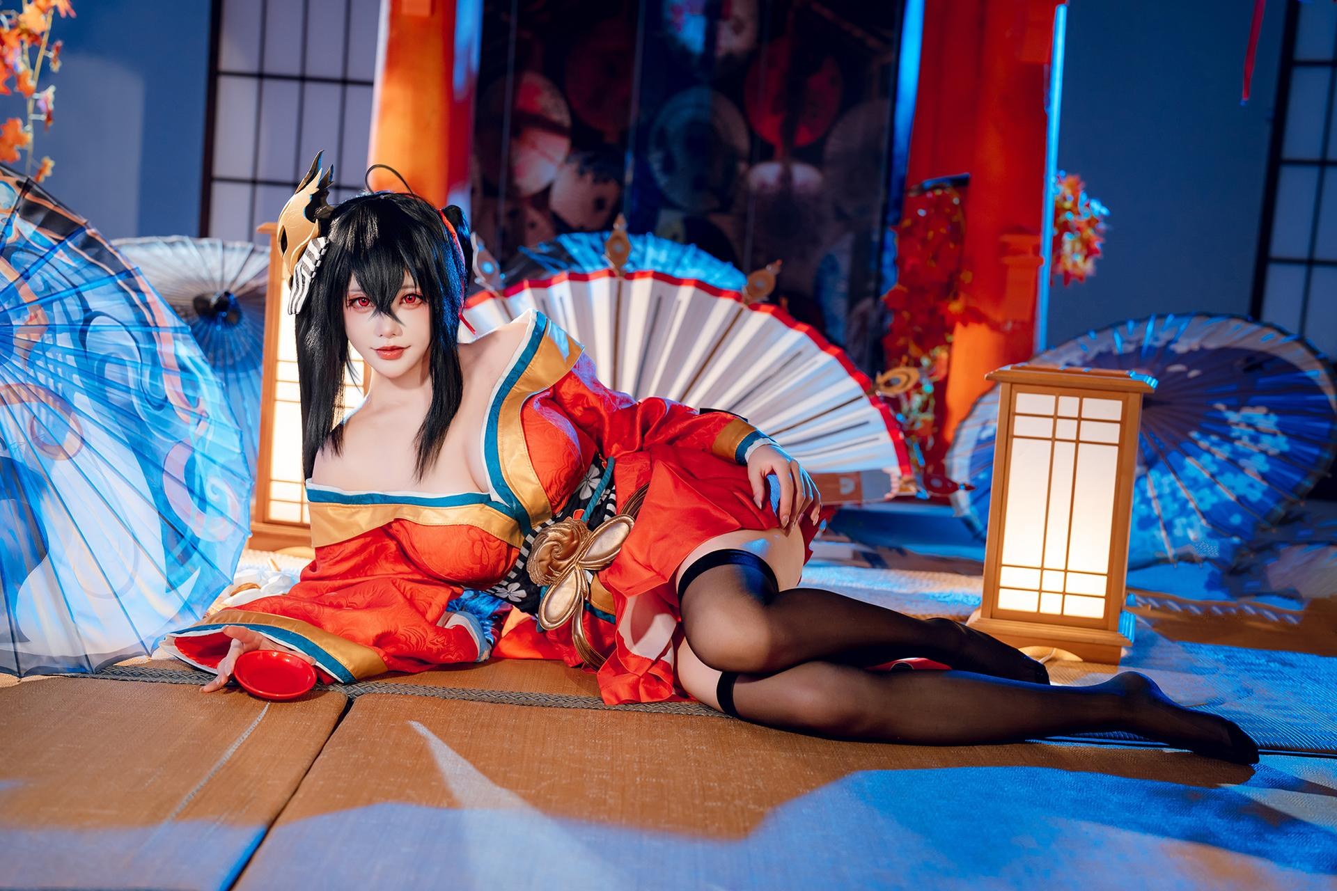 [cosplay] 是一只熊仔吗 - 大凤：大凤和服角色還原美腿大尺度 50P