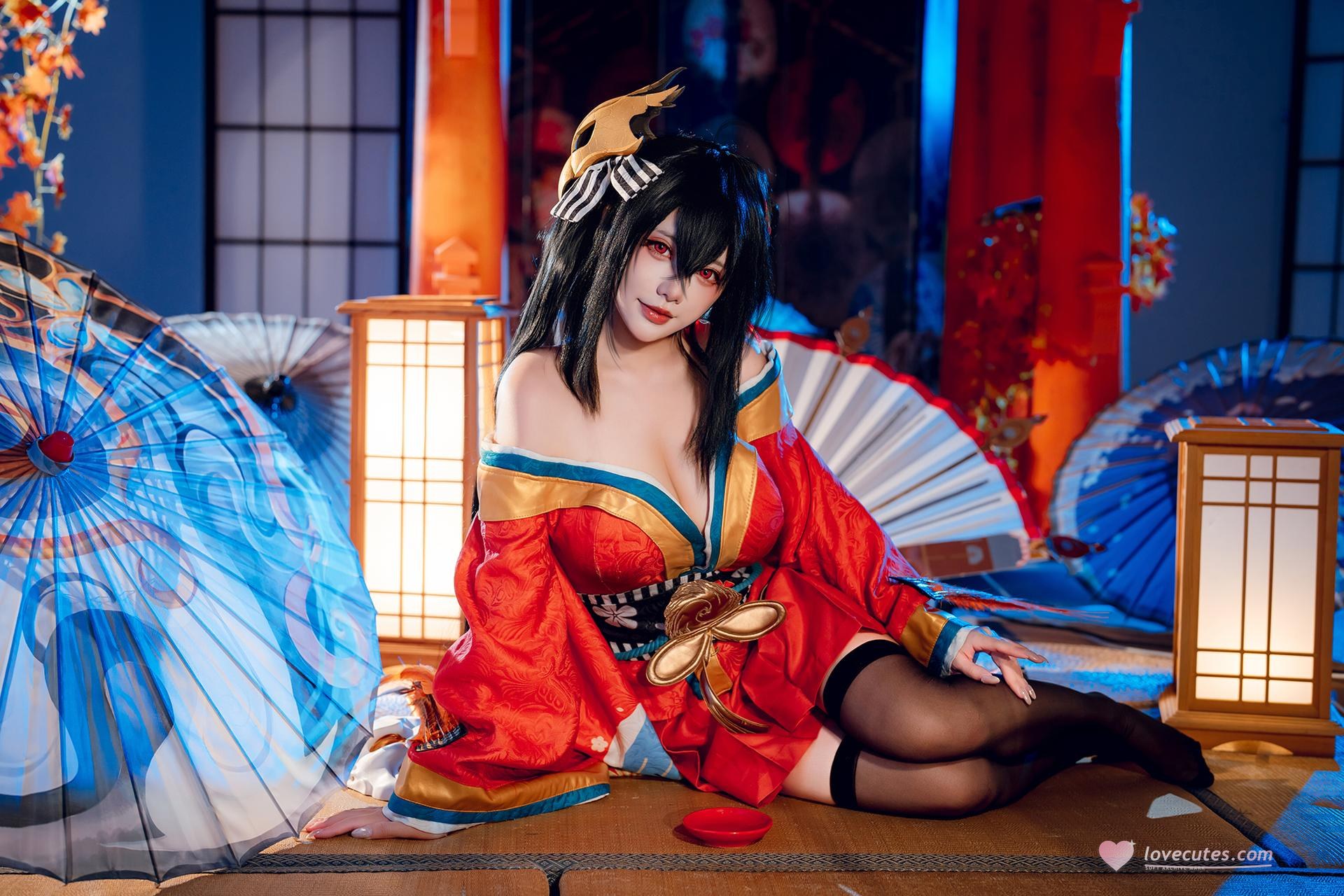 [cosplay] 是一只熊仔吗 - 大凤：大凤和服角色還原美腿大尺度 50P