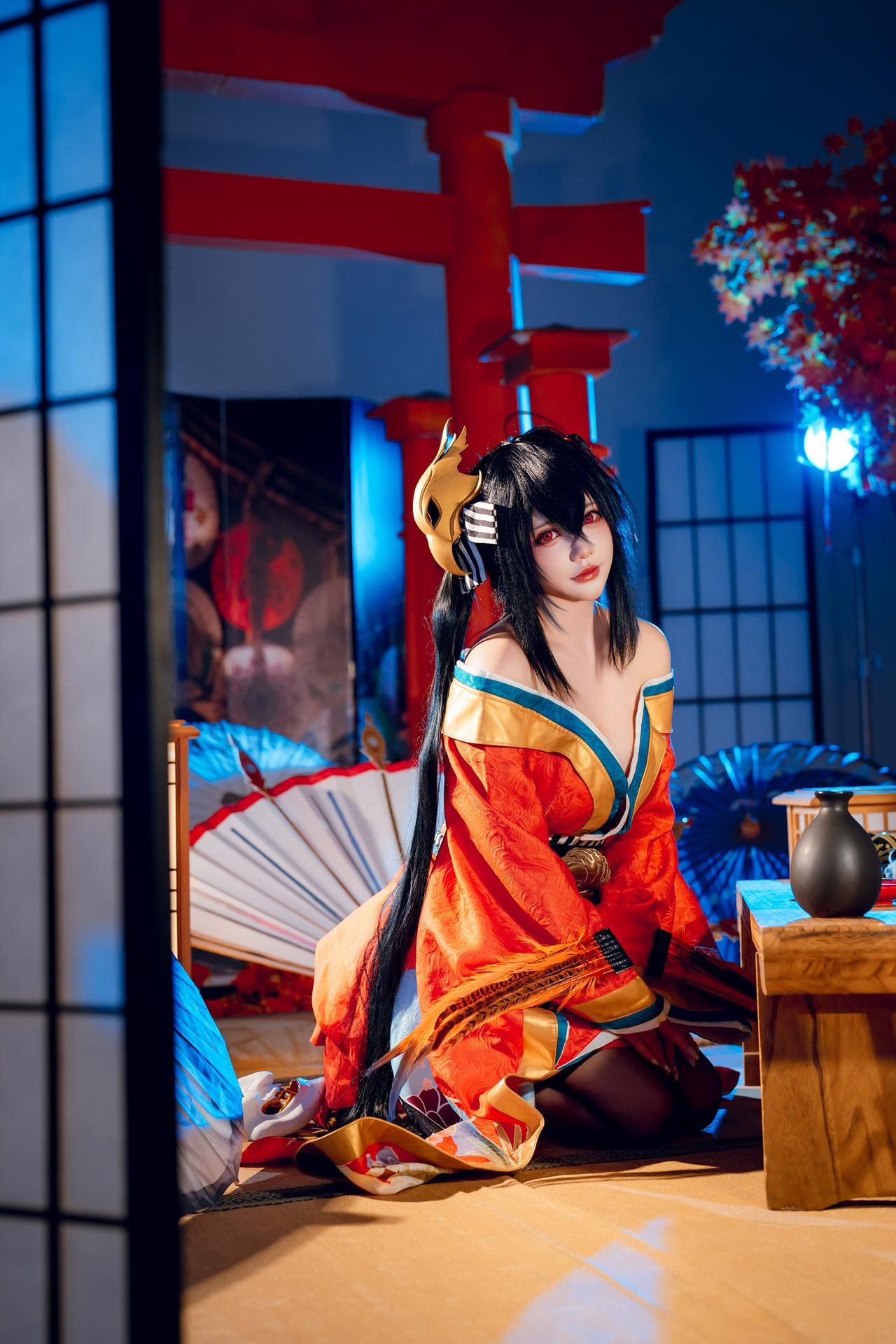 [cosplay] 是一只熊仔吗 - 大凤：大凤和服角色還原美腿大尺度 50P