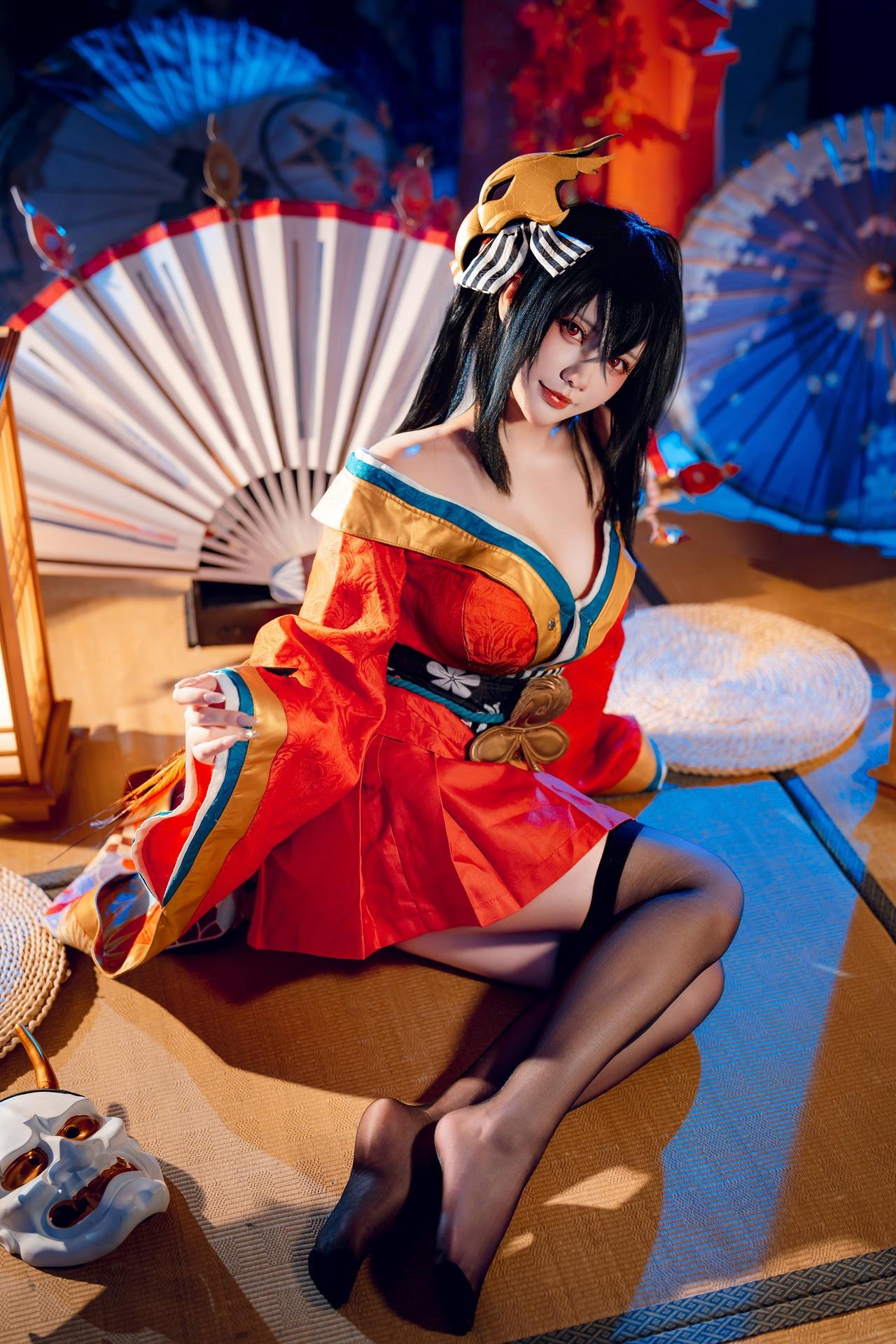 [cosplay] 是一只熊仔吗 - 大凤：大凤和服角色還原美腿大尺度 50P