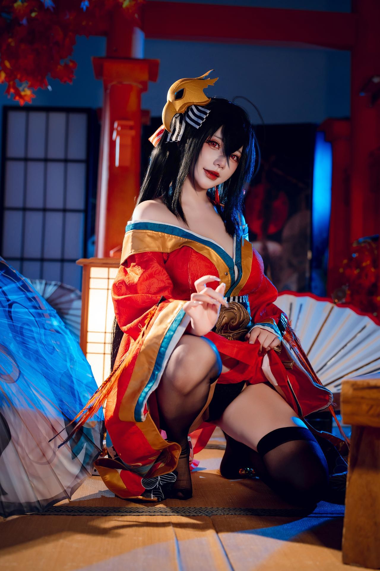 [cosplay] 是一只熊仔吗 - 大凤：大凤和服角色還原美腿大尺度 50P