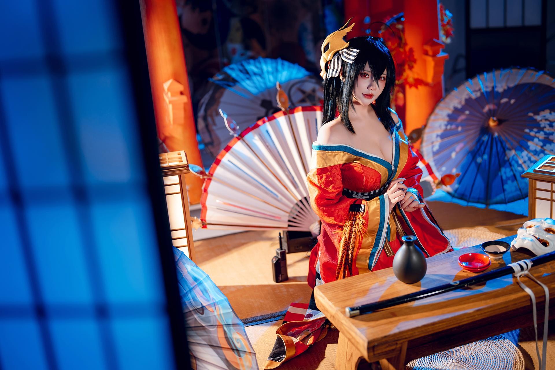 [cosplay] 是一只熊仔吗 - 大凤：大凤和服角色還原美腿大尺度 50P