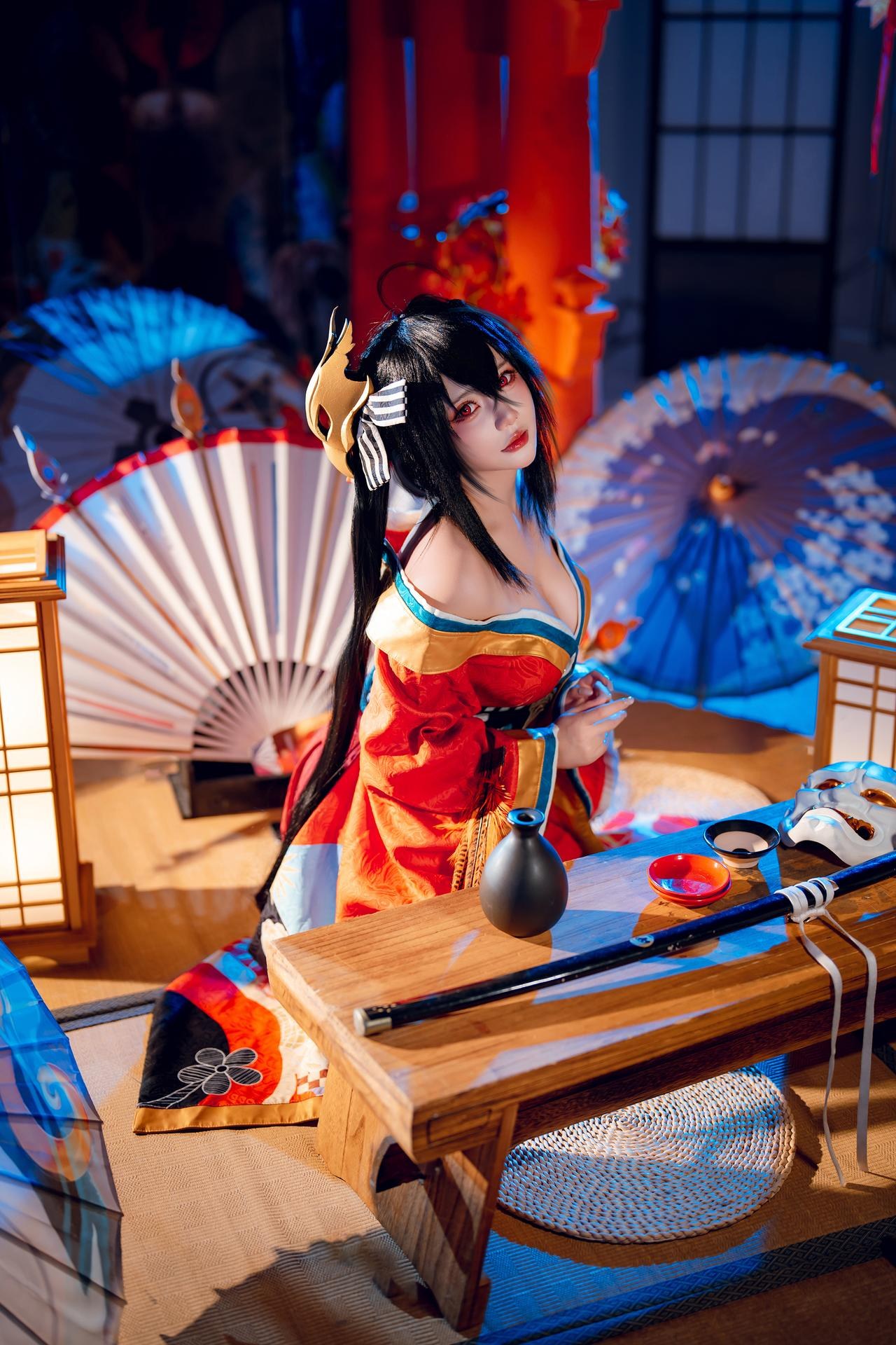 [cosplay] 是一只熊仔吗 - 大凤：大凤和服角色還原美腿大尺度 50P