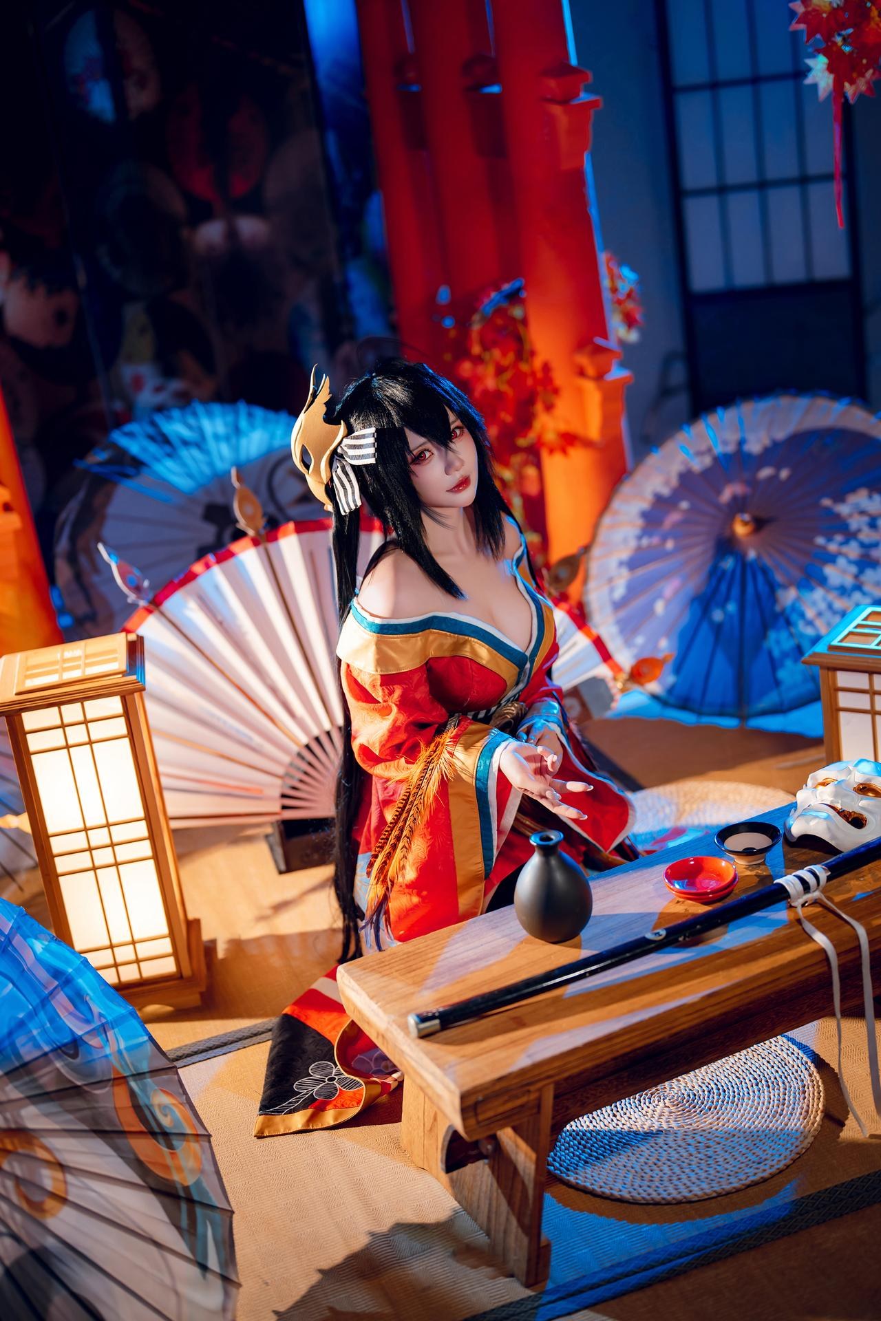[cosplay] 是一只熊仔吗 - 大凤：大凤和服角色還原美腿大尺度 50P