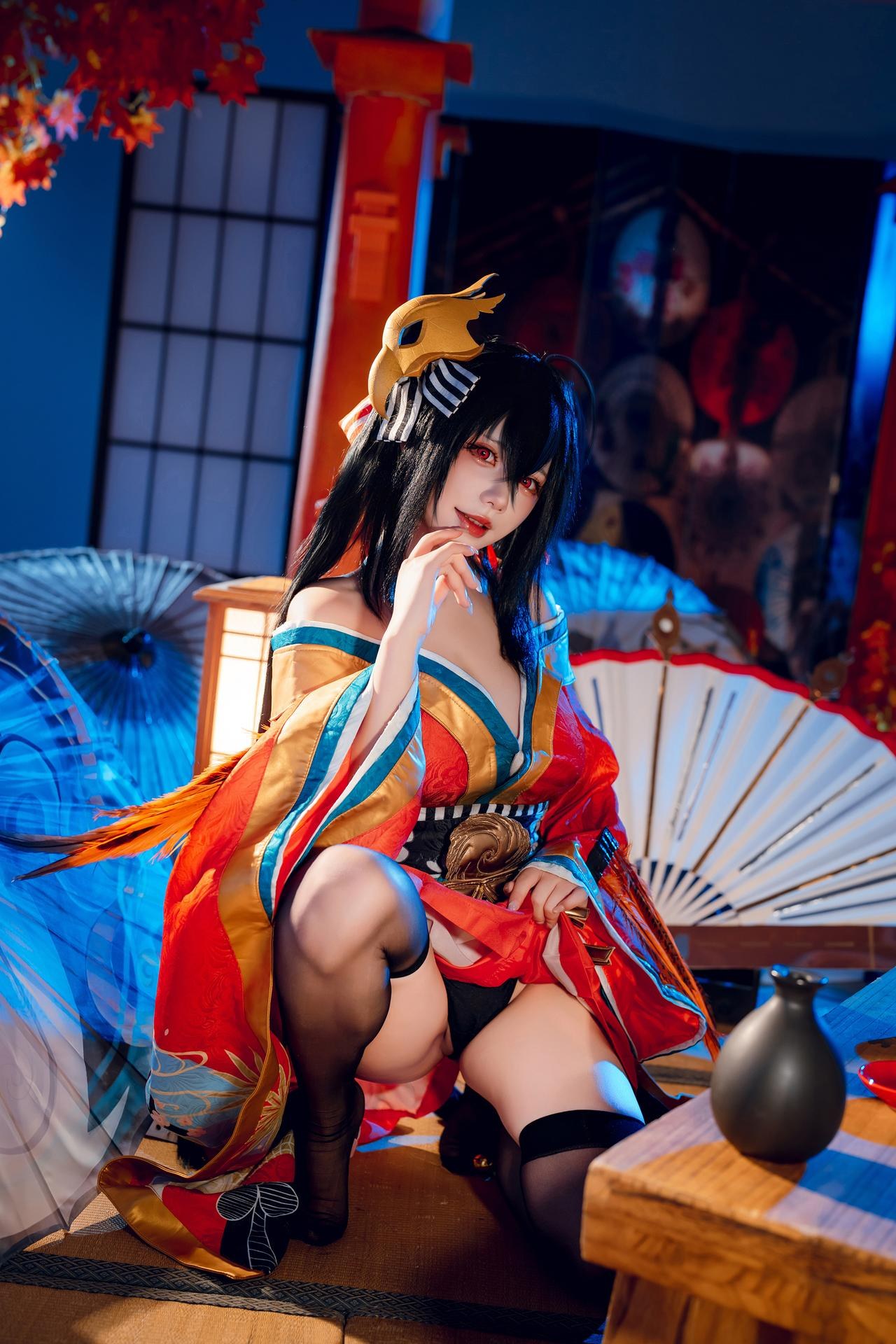 [cosplay] 是一只熊仔吗 - 大凤：大凤和服角色還原美腿大尺度 50P