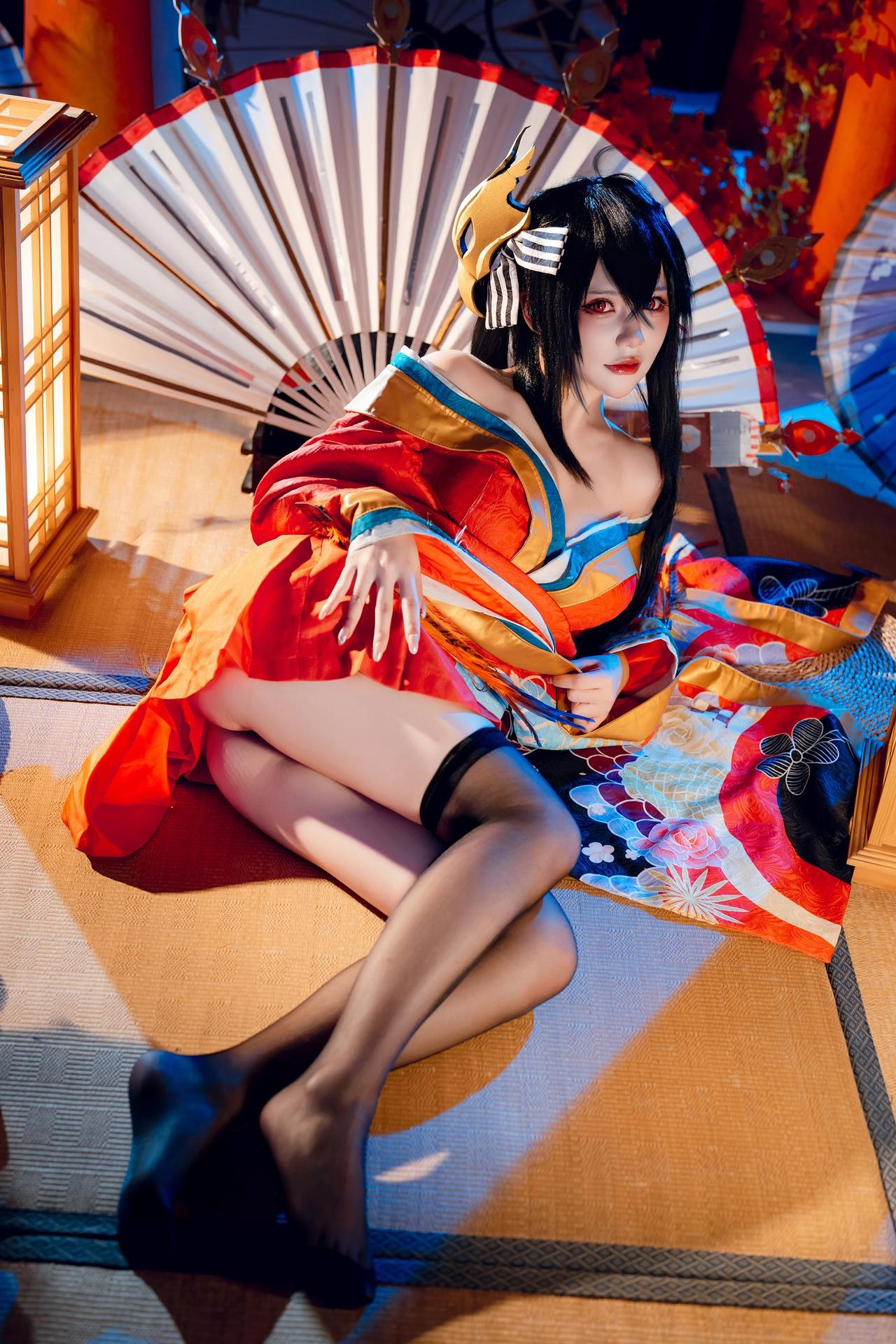 [cosplay] 是一只熊仔吗 - 大凤：大凤和服角色還原美腿大尺度 50P
