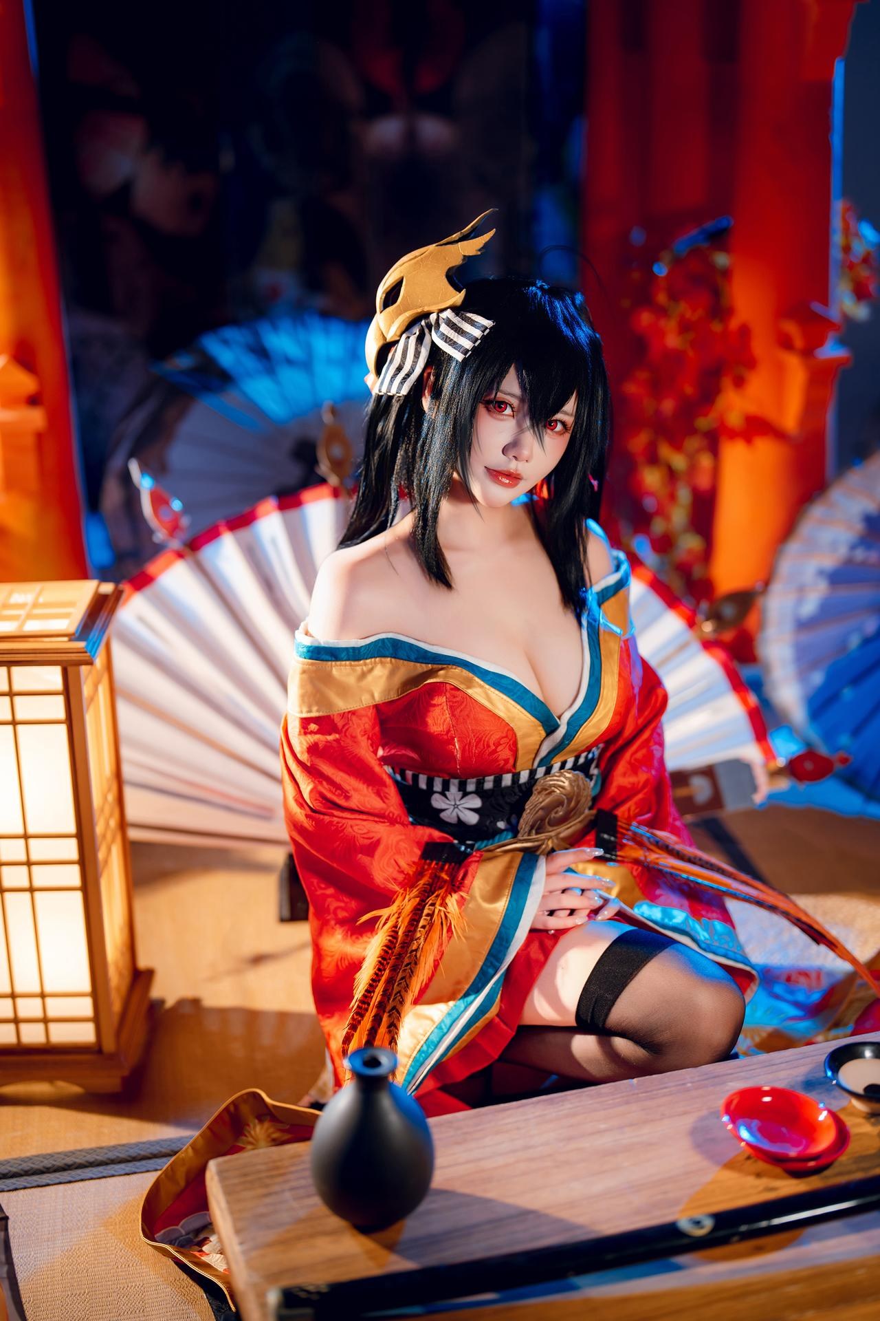 [cosplay] 是一只熊仔吗 - 大凤：大凤和服角色還原美腿大尺度 50P