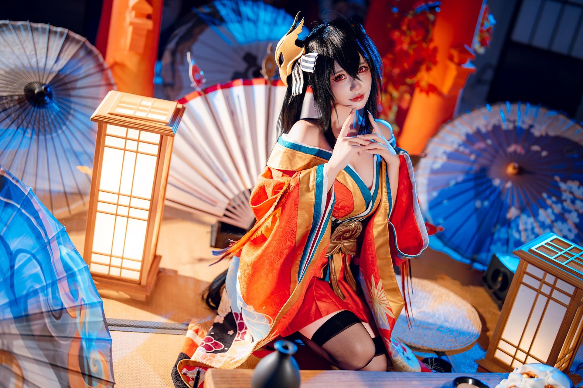 [cosplay] 是一只熊仔吗 - 大凤：大凤和服角色還原美腿大尺度 50P