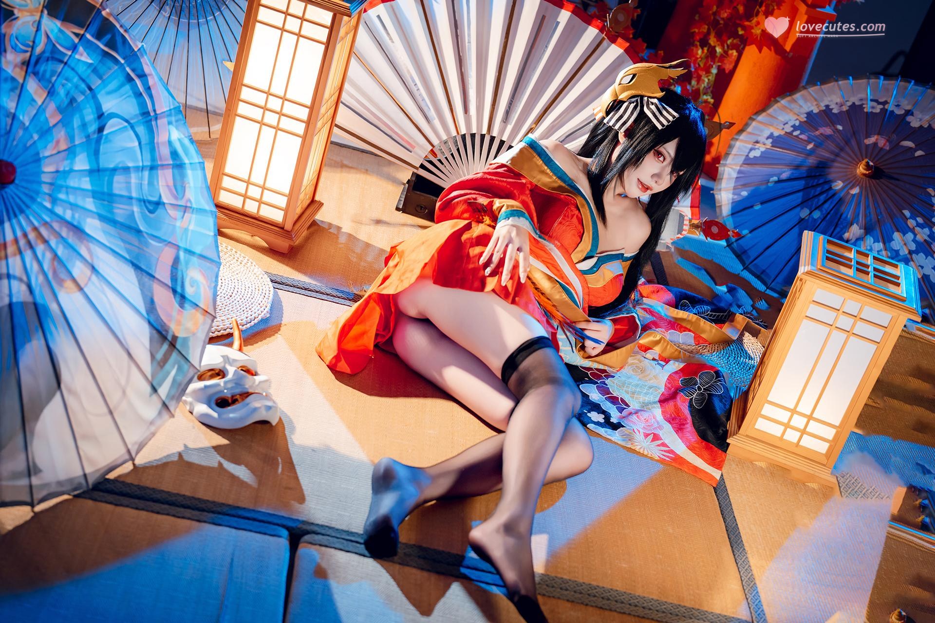 [cosplay] 是一只熊仔吗 - 大凤：大凤和服角色還原美腿大尺度 50P