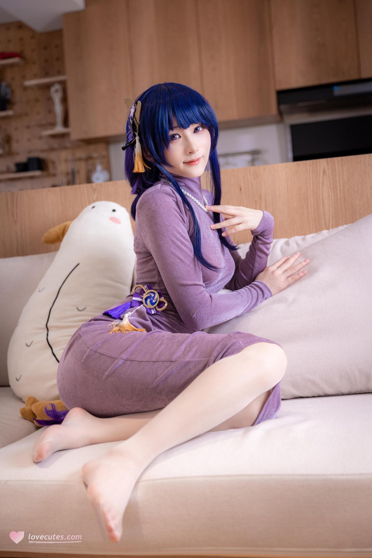 [cosplay] 幼愛Youmeko - 原神 雷电将军：原神 雷电将军角色還原美腿大尺度 20P