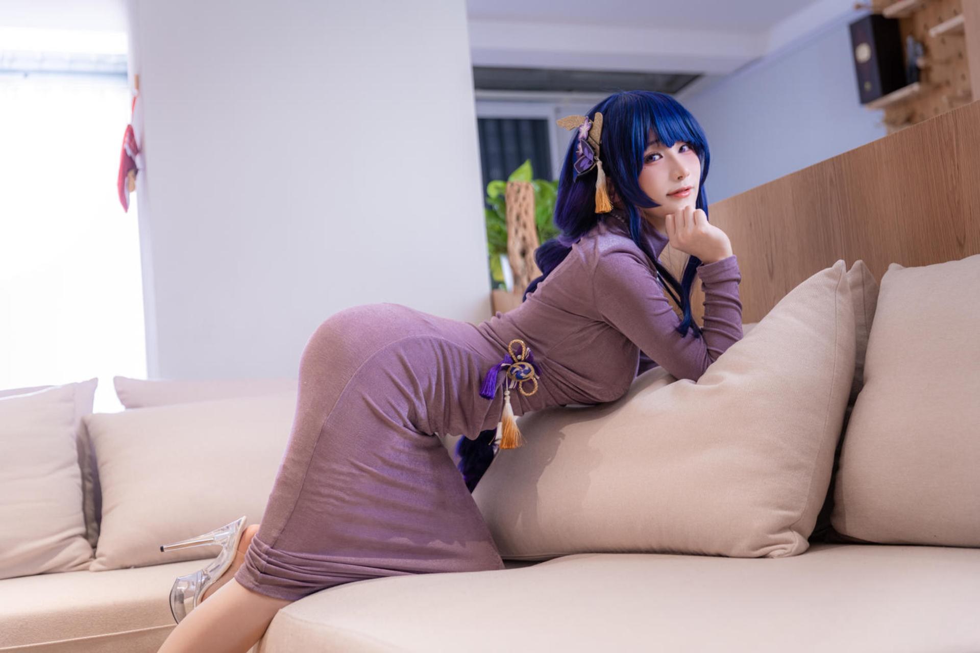 [cosplay] 幼愛Youmeko - 原神 雷电将军：原神 雷电将军角色還原美腿大尺度 20P