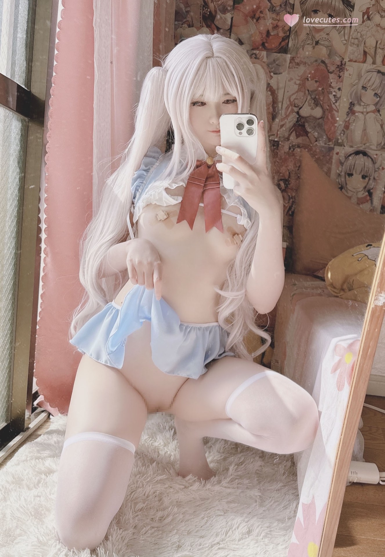 Xi Daidai - Bunny-ear Lingerie ชุดภาพถ่ายคนจริงสไตล์ไพรเวต 15P