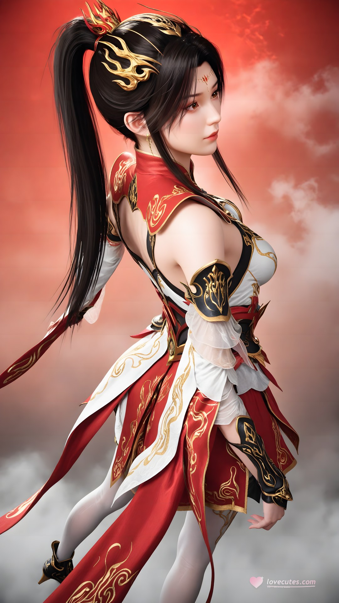 AI Generated Anime Girl - The Great Ruler Xiao Xiao ถุงน่องขาว 70P