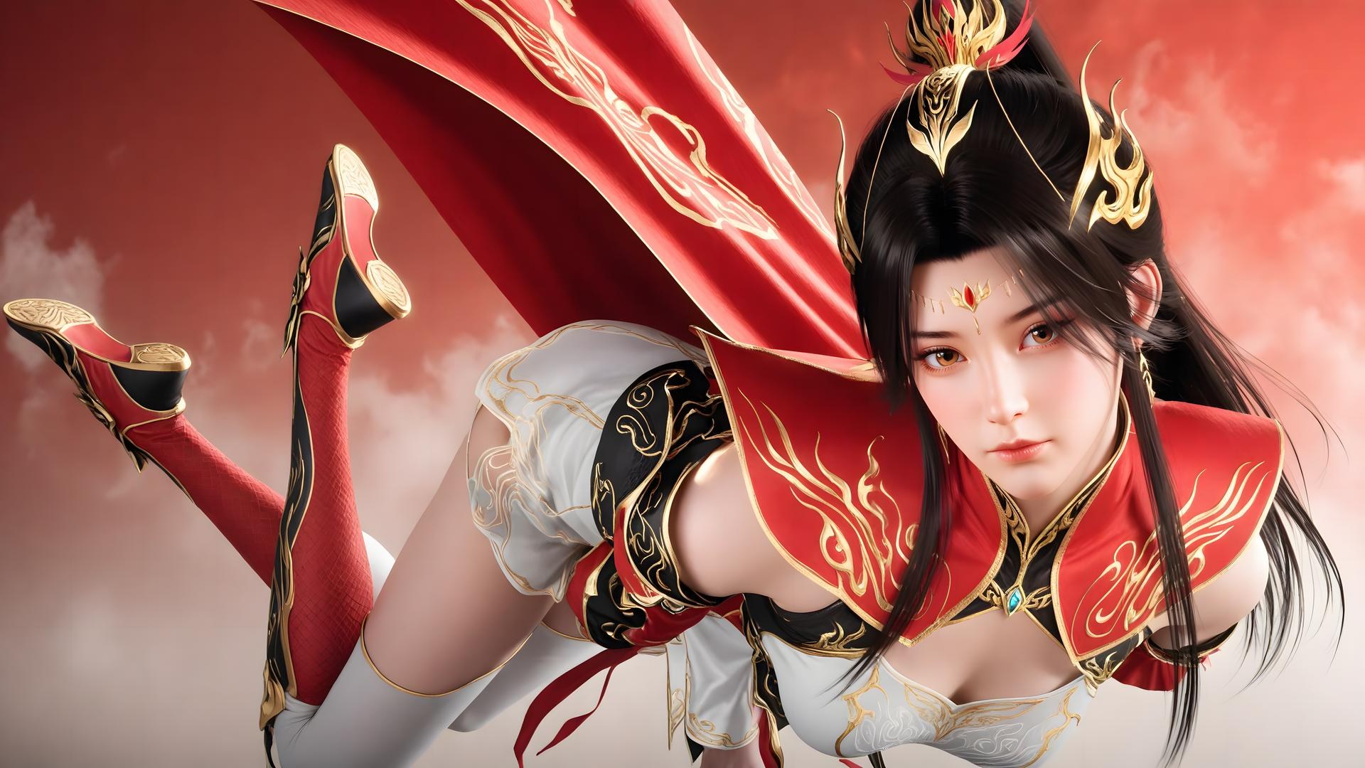 AI Generated Anime Girl - The Great Ruler Xiao Xiao ถุงน่องขาว 70P