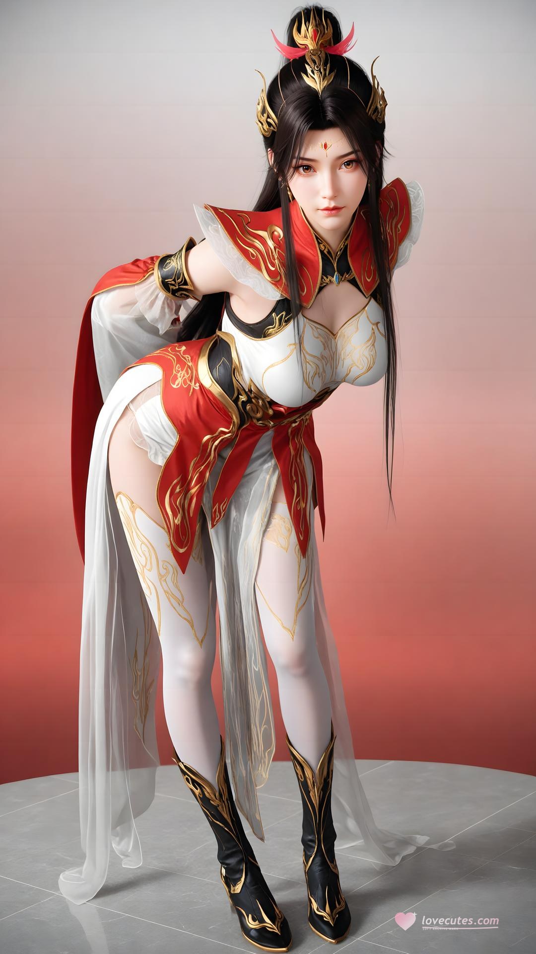 AI Generated Anime Girl - The Great Ruler Xiao Xiao ถุงน่องขาว 70P