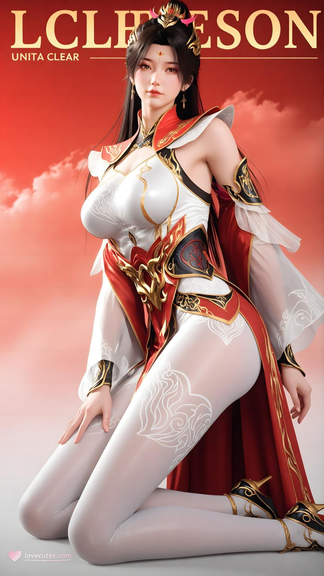 AI Generated Anime Girl - The Great Ruler Xiao Xiao ถุงน่องขาว 70P