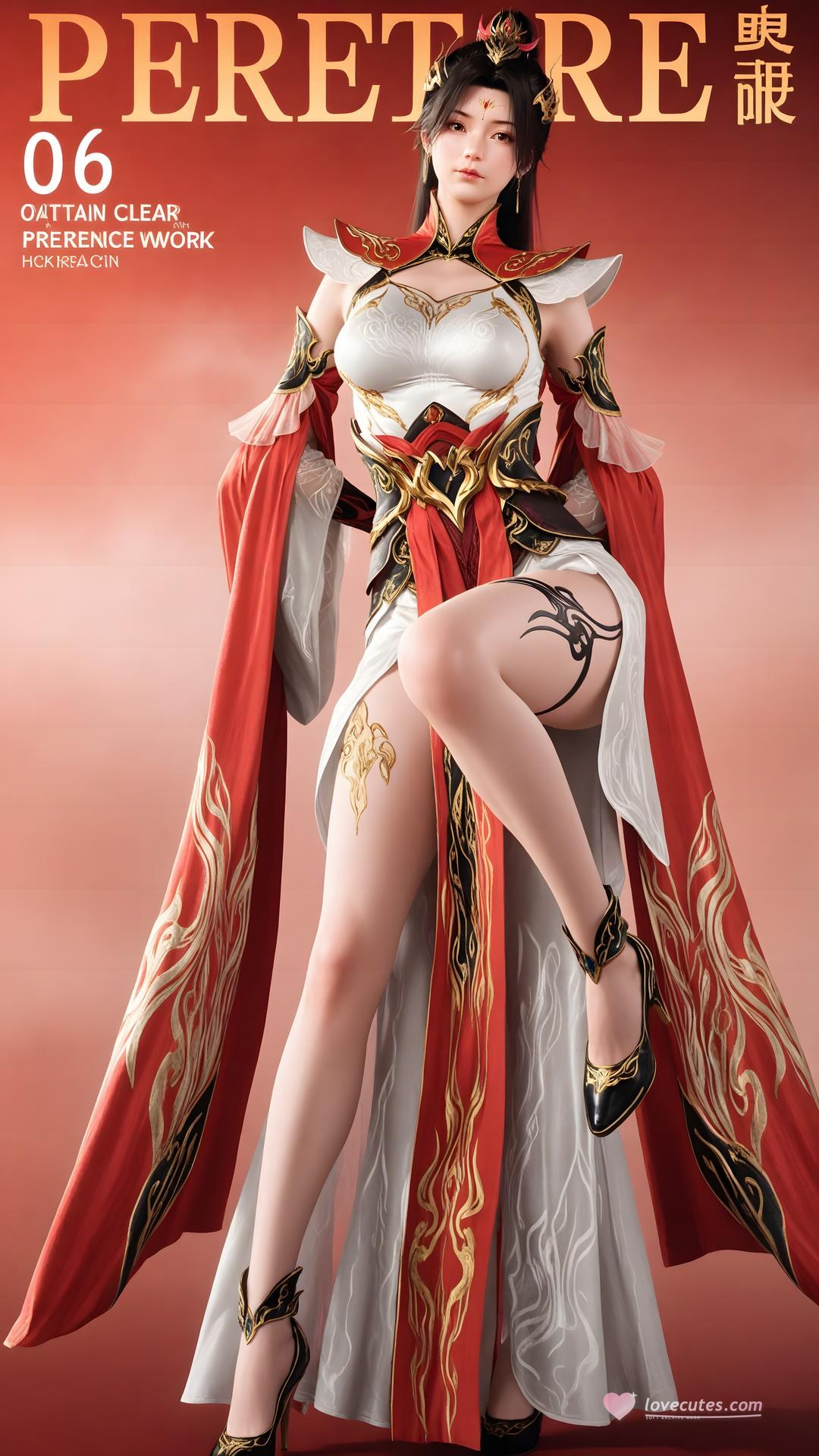 AI Generated Anime Girl - The Great Ruler Xiao Xiao White Stockings Gallery 70P