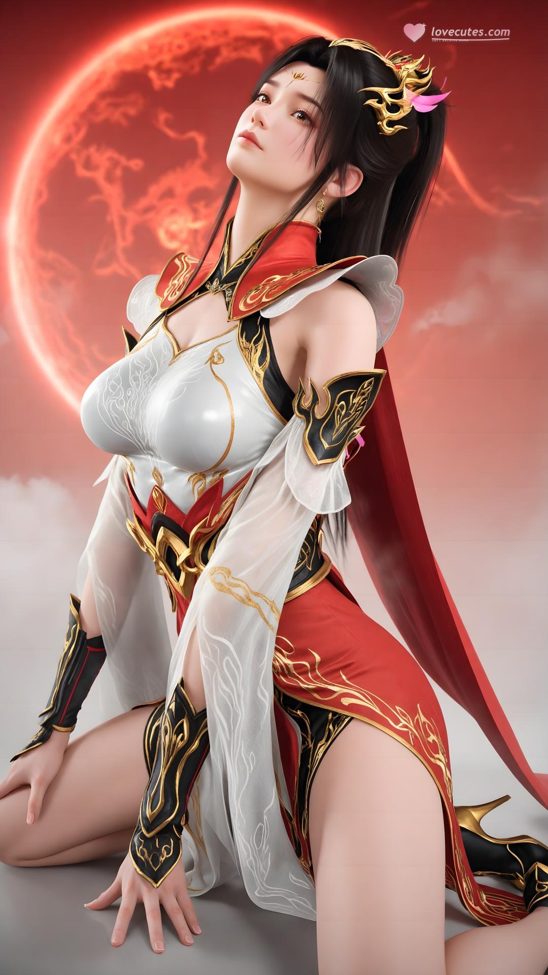 AI Generated Anime Girl - The Great Ruler Xiao Xiao White Stockings Gallery 70P
