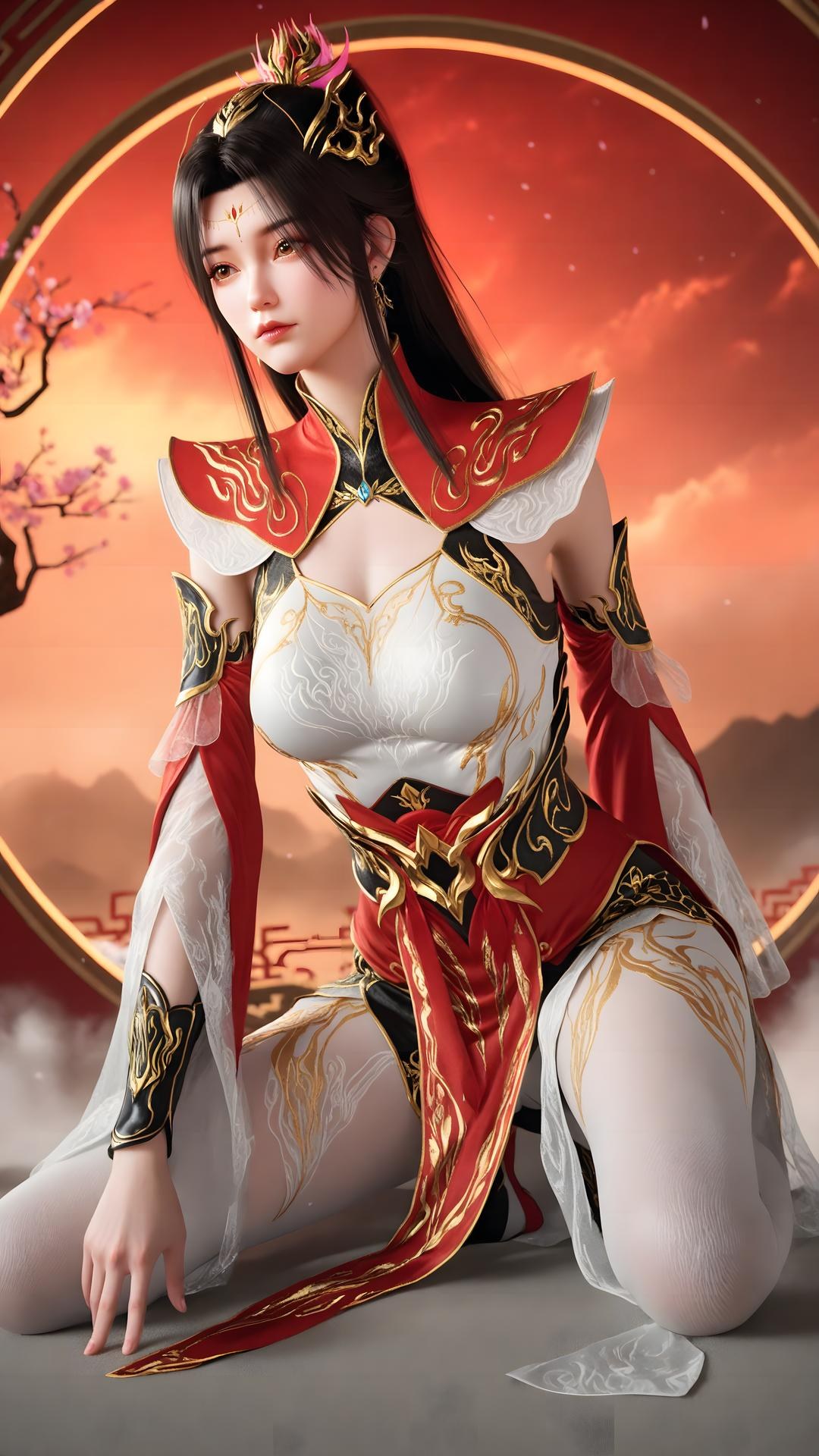 AI Generated Anime Girl - The Great Ruler Xiao Xiao White Stockings Gallery 70P