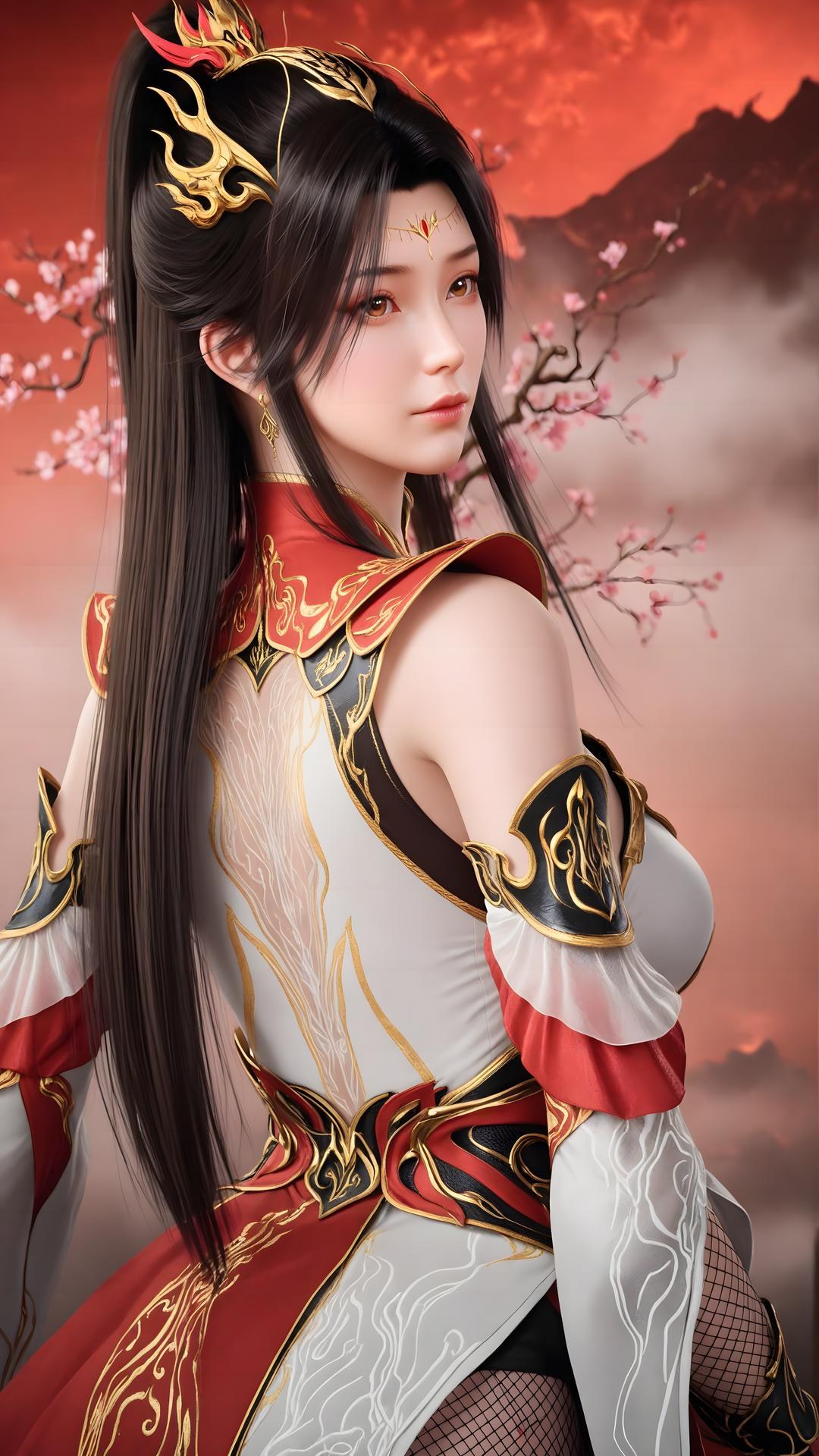 AI Generated Anime Girl - The Great Ruler Xiao Xiao White Stockings Gallery 70P