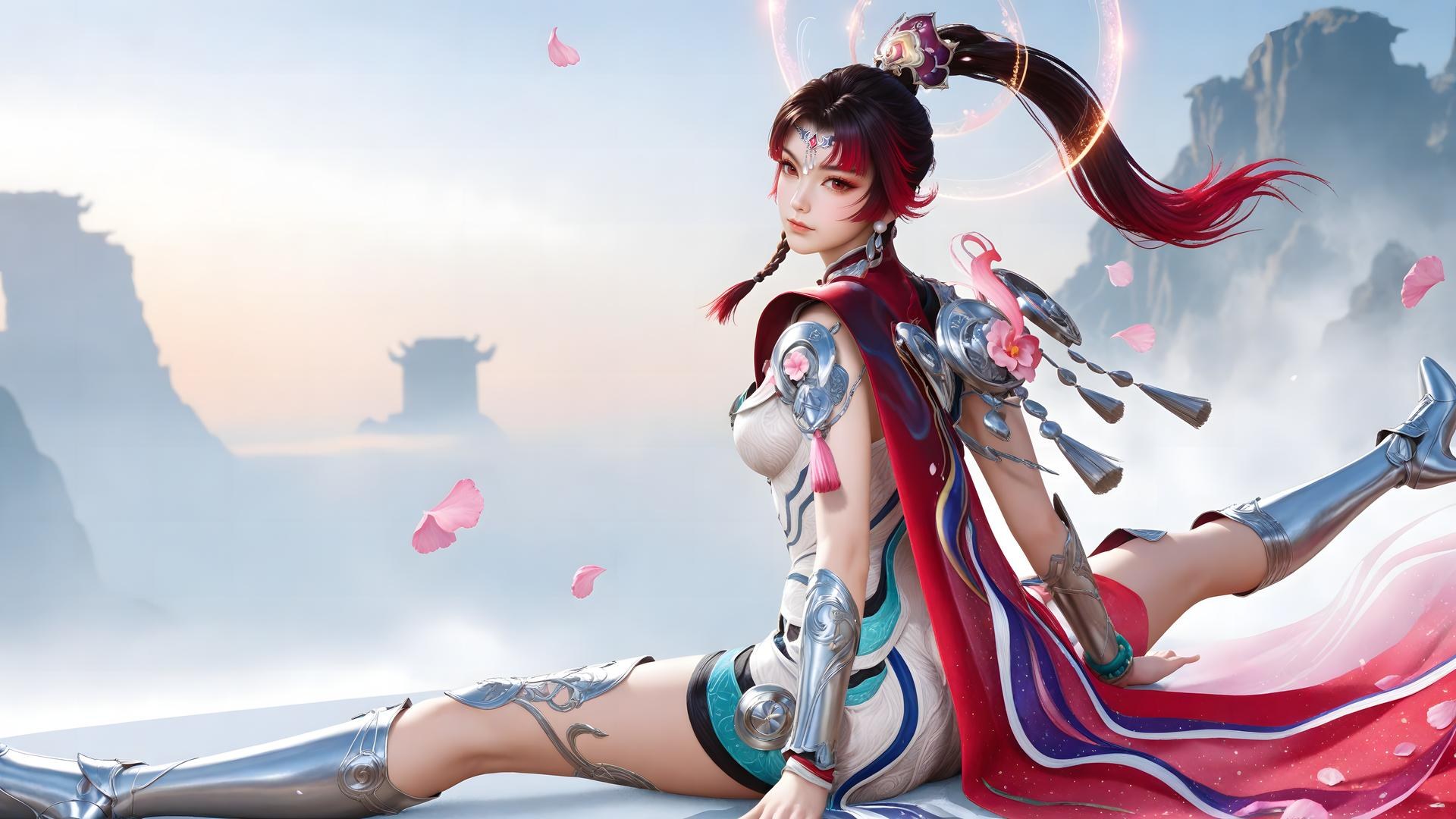 AI Generated Anime Girl - Shenji Yunying Mecha Bodysuit Character Gallery 68P