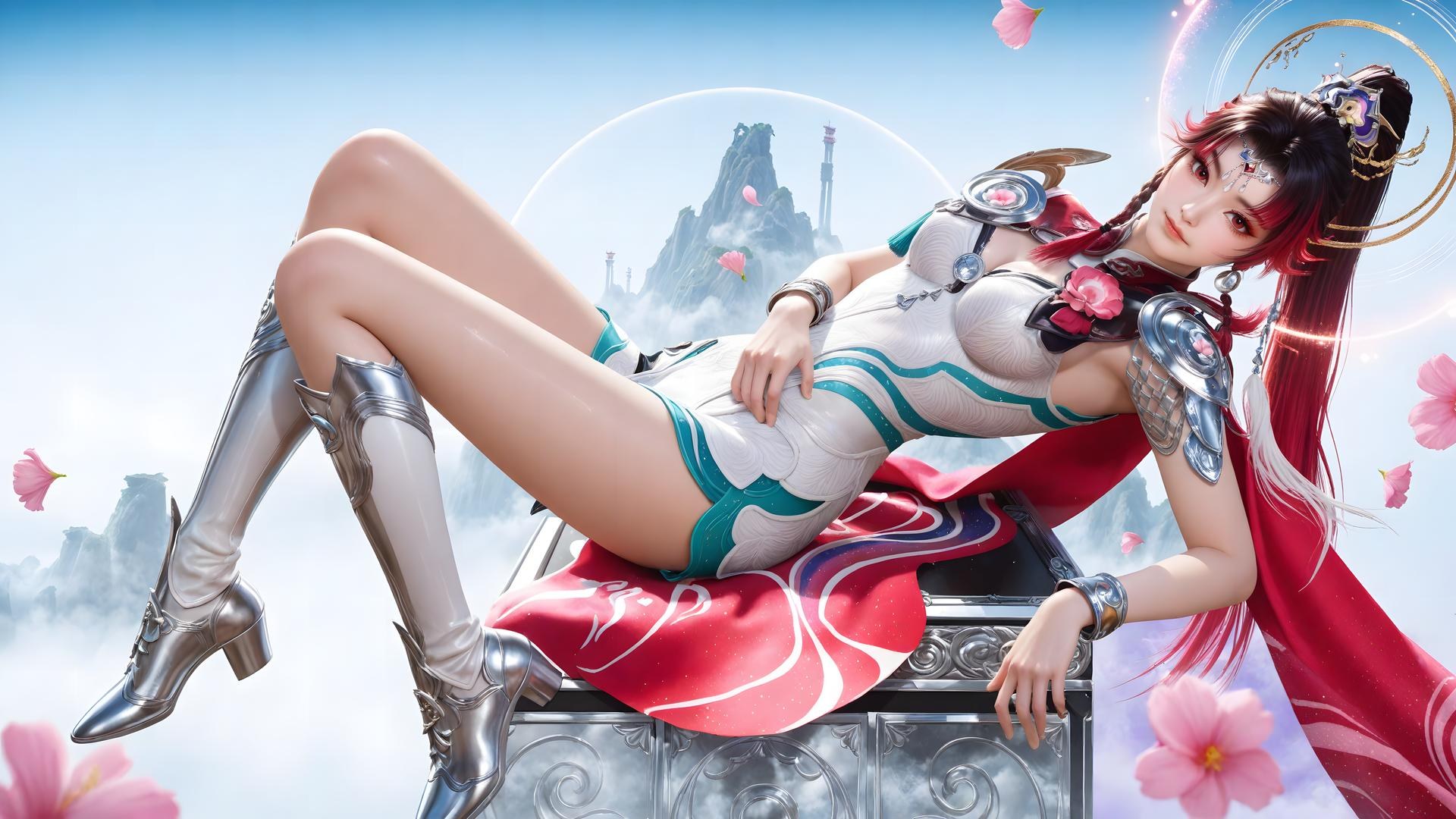 AI Generated Anime Girl - Shenji Yunying Mecha Bodysuit Character Gallery 68P