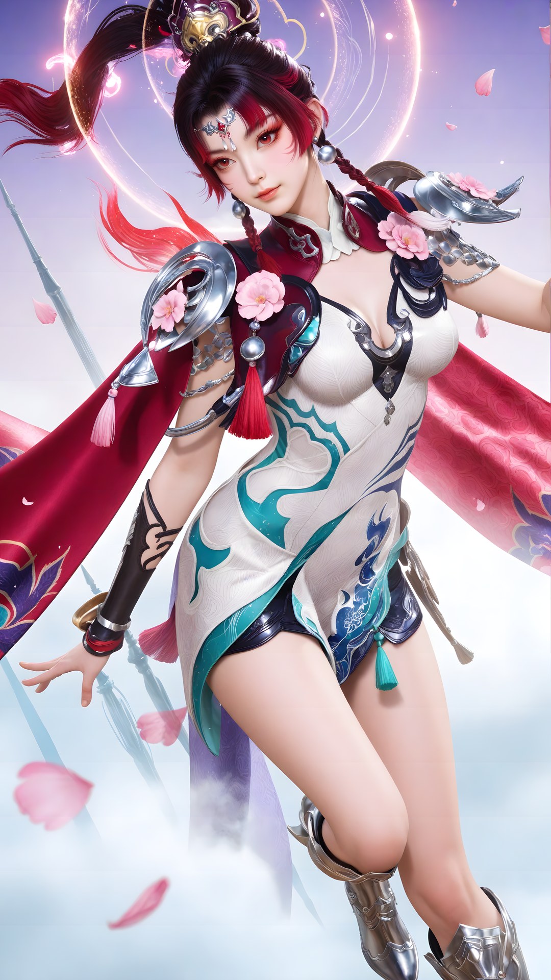AI Generated Anime Girl - Shenji Yunying bodysuit cơ giáp 68P