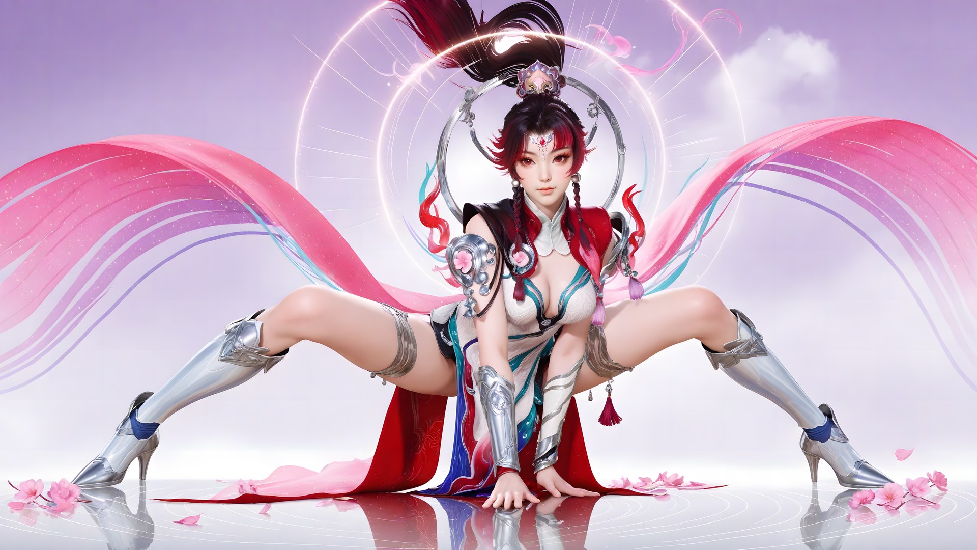 AI Generated Anime Girl - Shenji Yunying bodysuit cơ giáp 68P
