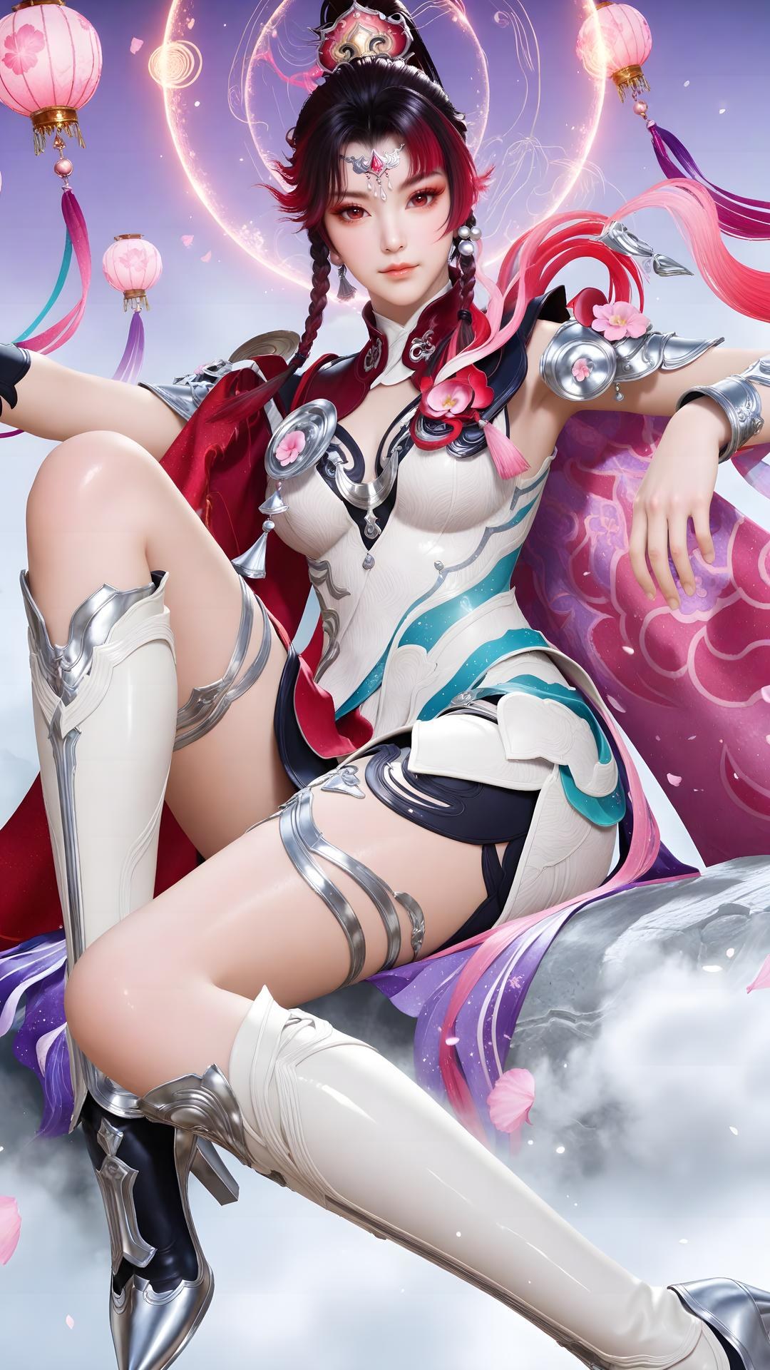 AI Generated Anime Girl - Shenji Yunying bodysuit cơ giáp 68P