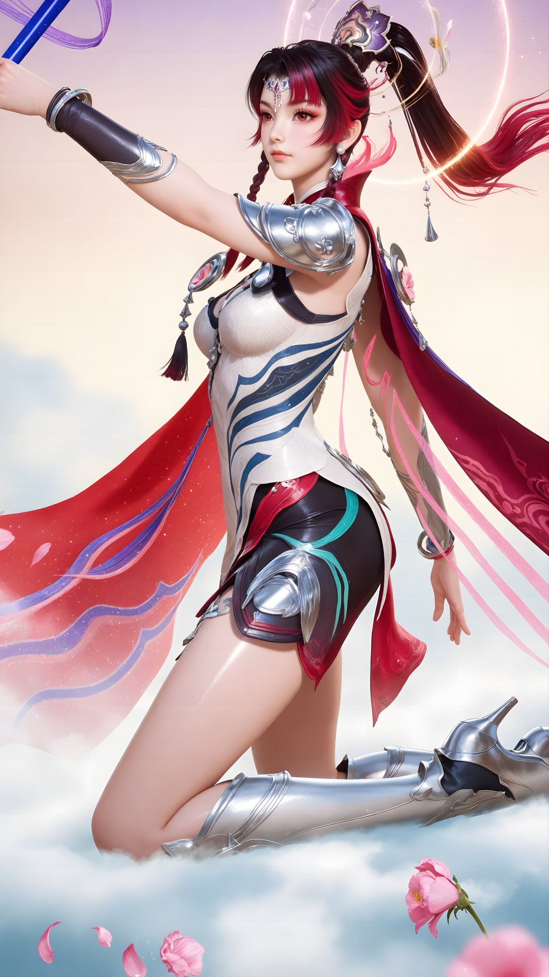 AI Generated Anime Girl - Shenji Yunying bodysuit cơ giáp 68P